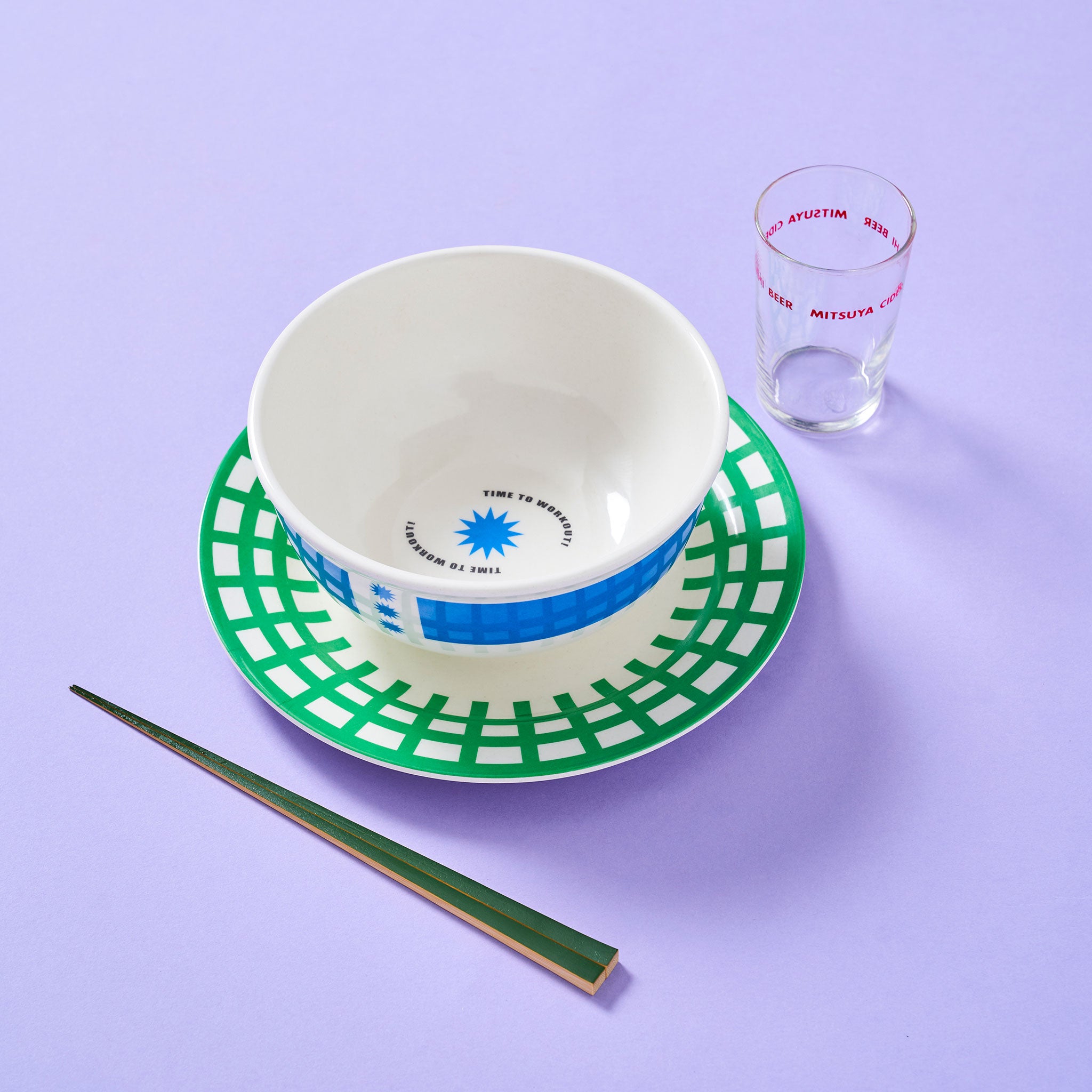 MARINA:Dinner Plate / Green Basket (φ22.5cm)