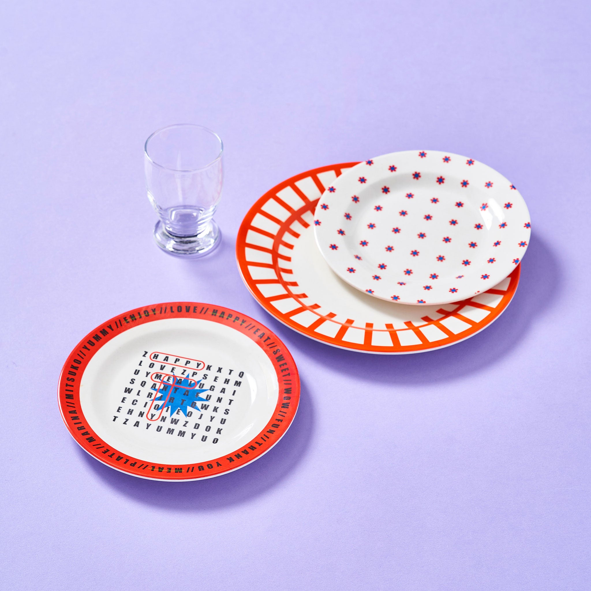 MARINA:Side Plate / Beaded Flower (φ17.4cm)