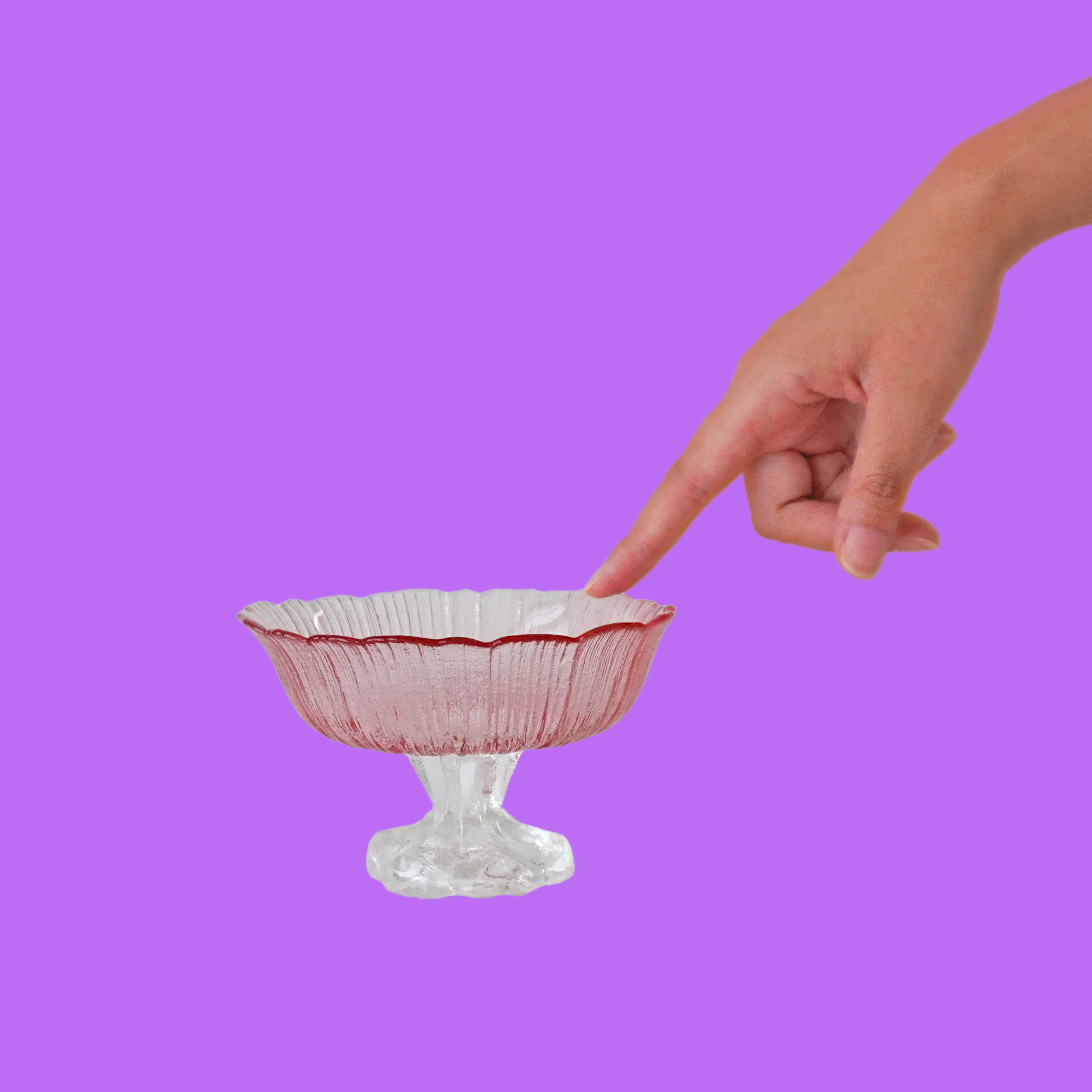 COMPORT - GLASS COMPORT / FLOWER