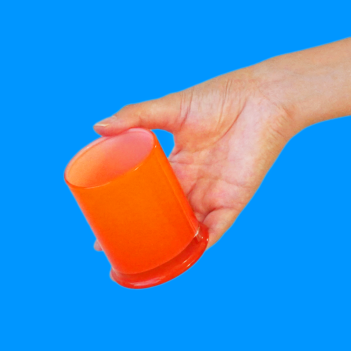 GLASS - GLASS CUP / MILK ORANGE