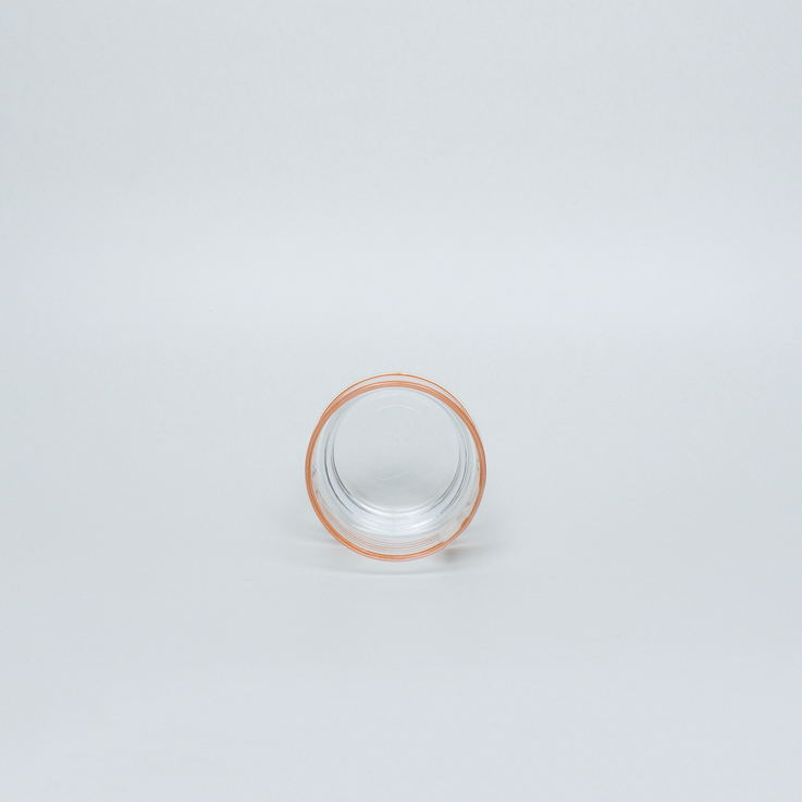 GLASS - ORANGE LINE SHORT GLASS