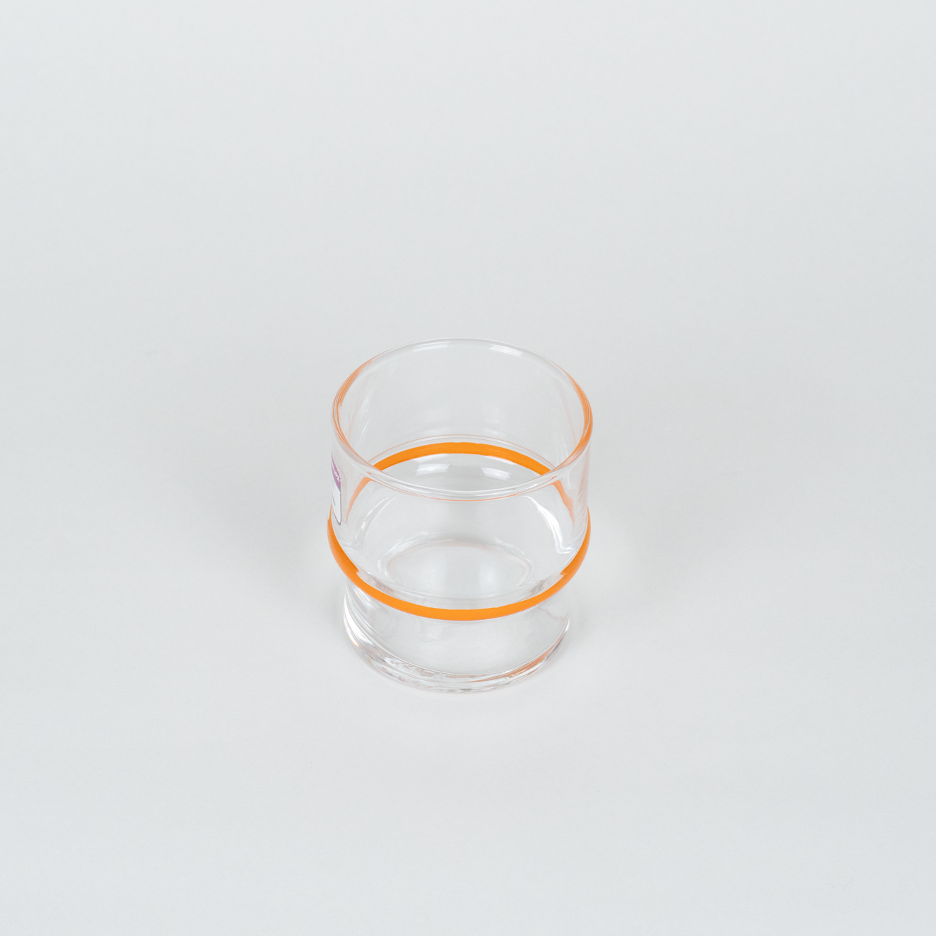 GLASS - ORANGE LINE SHORT GLASS
