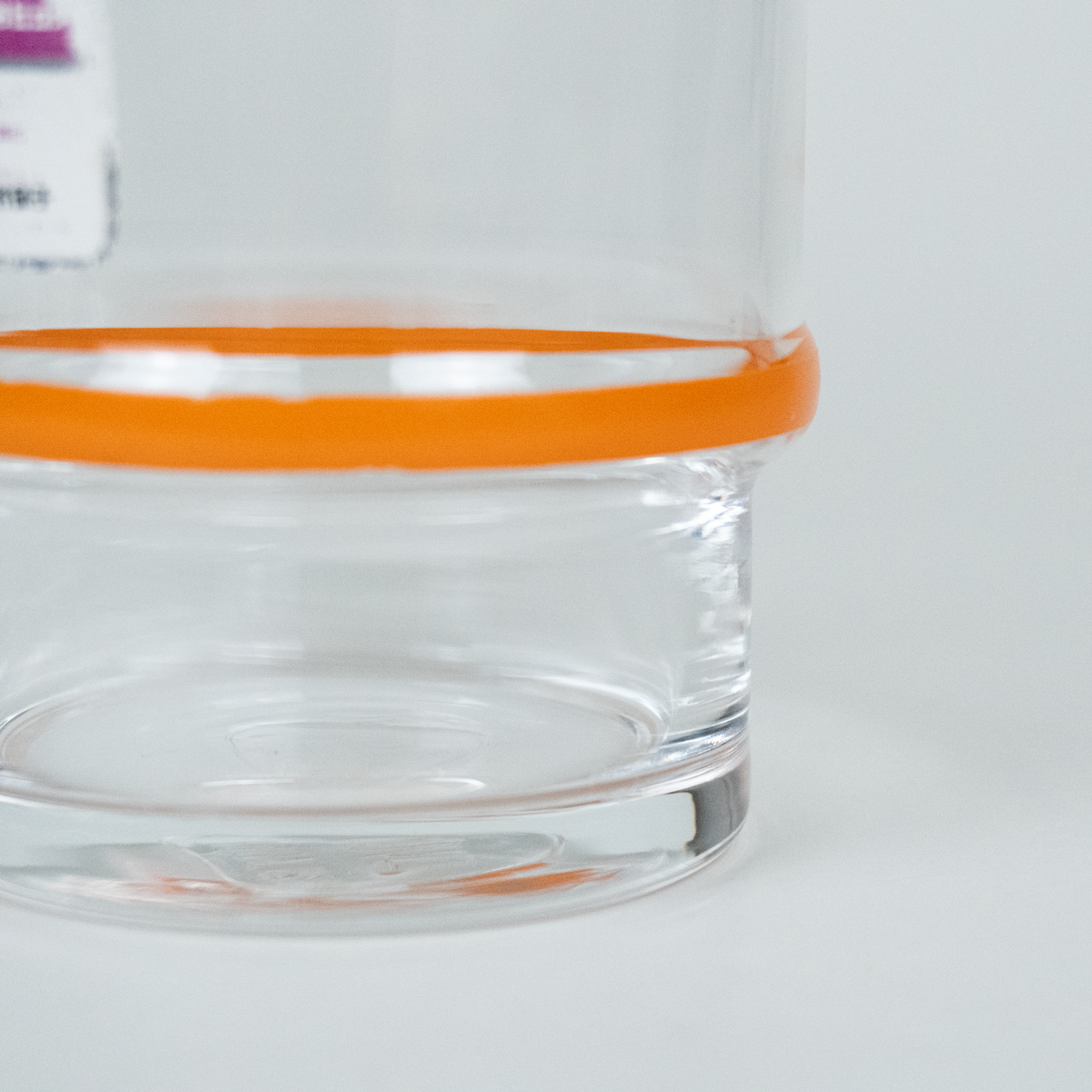 GLASS - ORANGE LINE SHORT GLASS