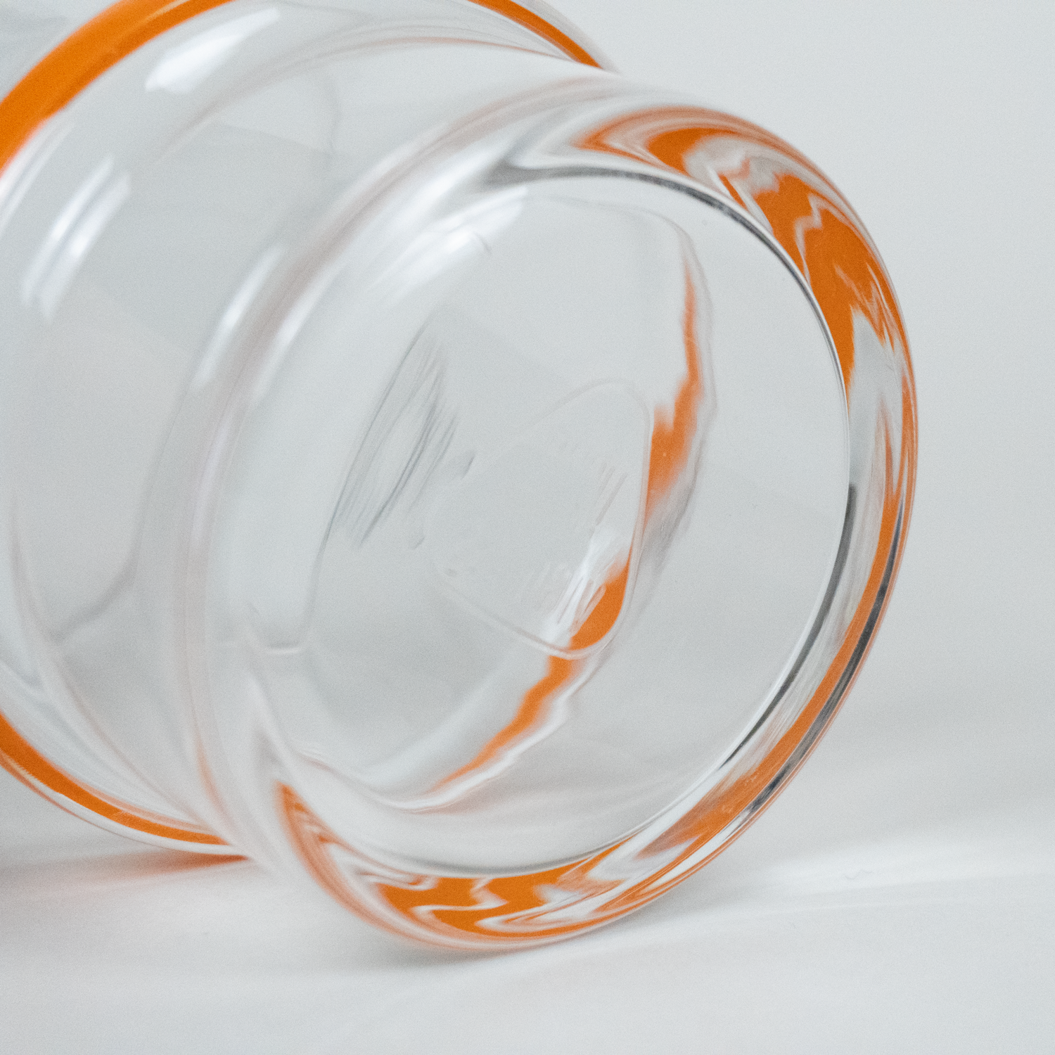 GLASS - ORANGE LINE SHORT GLASS