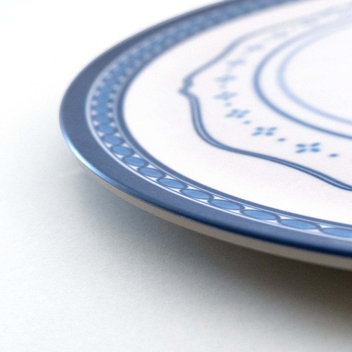 MITSUKO:Dinner Plate / LK Blue Rice Grain (φ25cm)