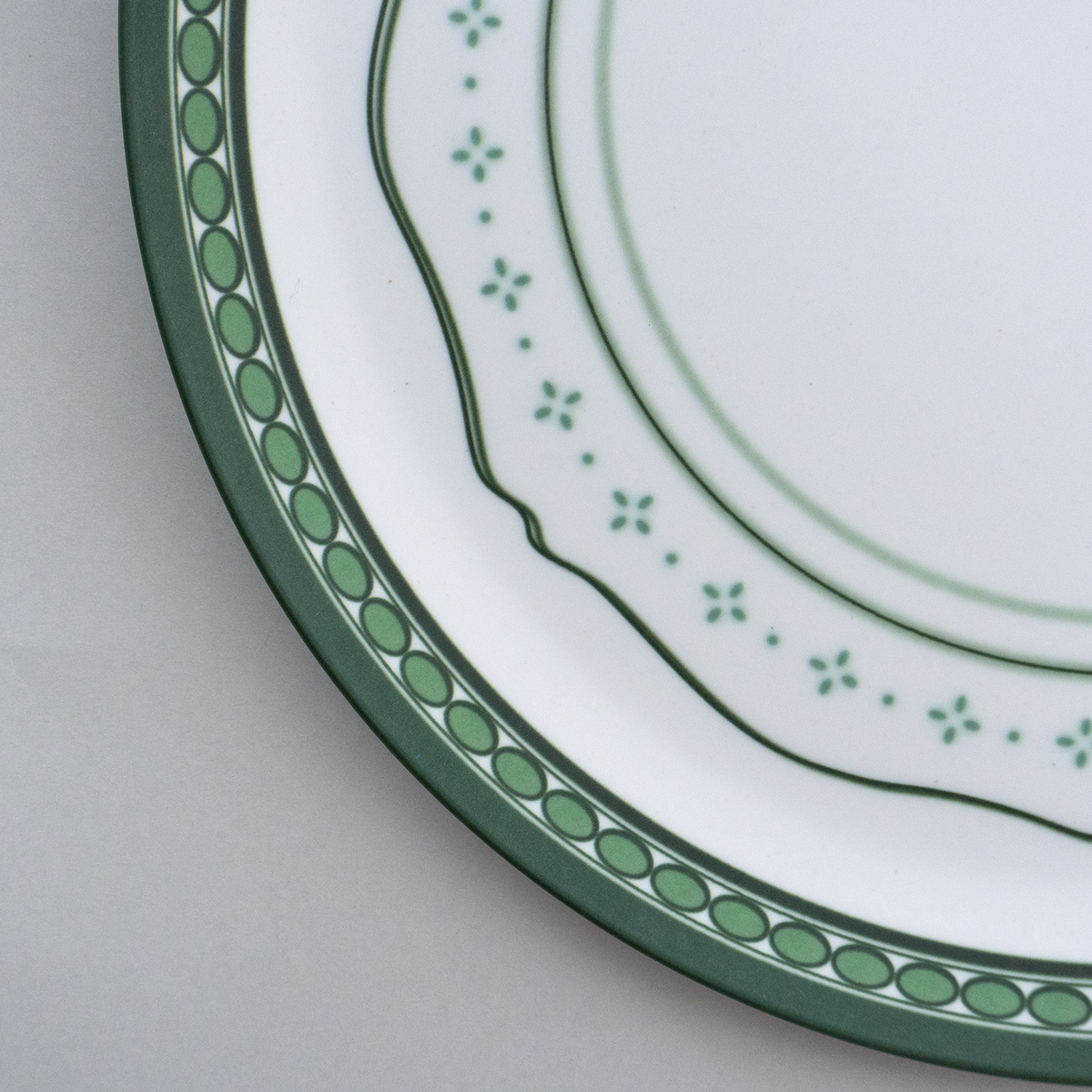 MITSUKO:Dinner Plate / LK Green Rice Grain (φ25cm)