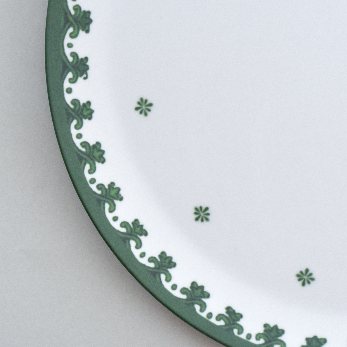 MITSUKO:Dinner Plate / LK Green Lotus (φ25cm)