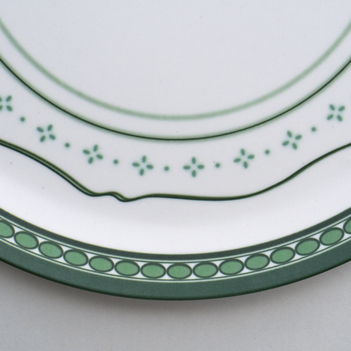 MITSUKO:Dinner Plate / LK Green Rice Grain (φ25cm)