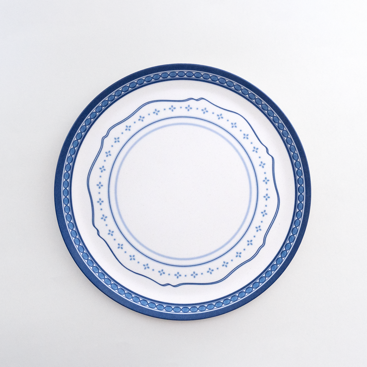 MITSUKO:Dinner Plate / LK Blue Rice Grain (φ25cm)