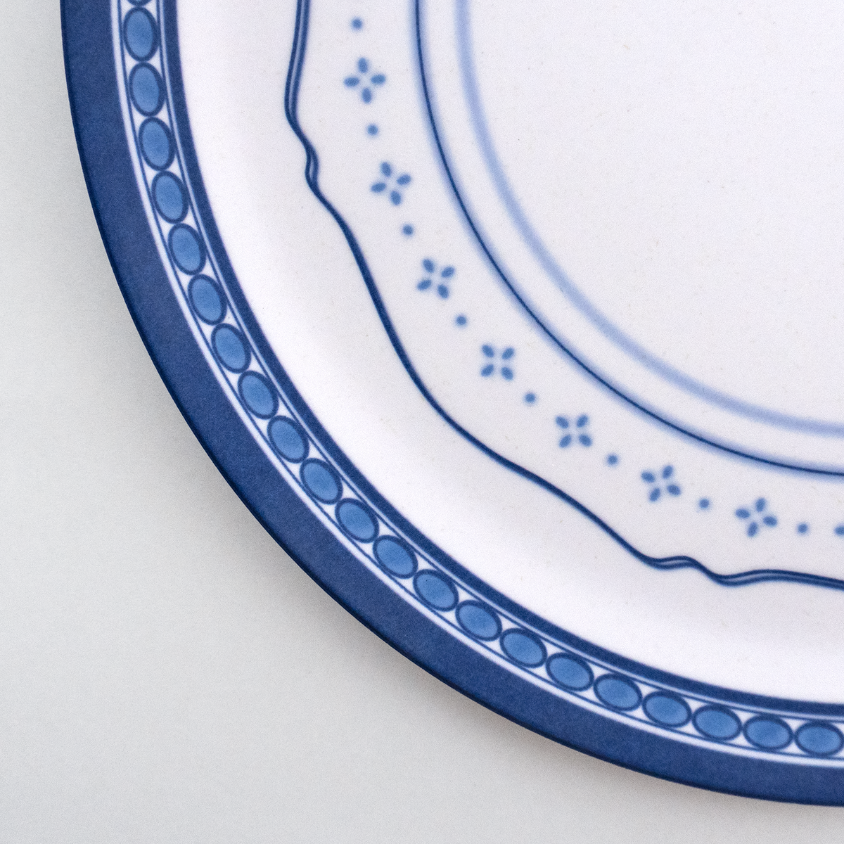 MITSUKO:Dinner Plate / LK Blue Rice Grain (φ25cm)