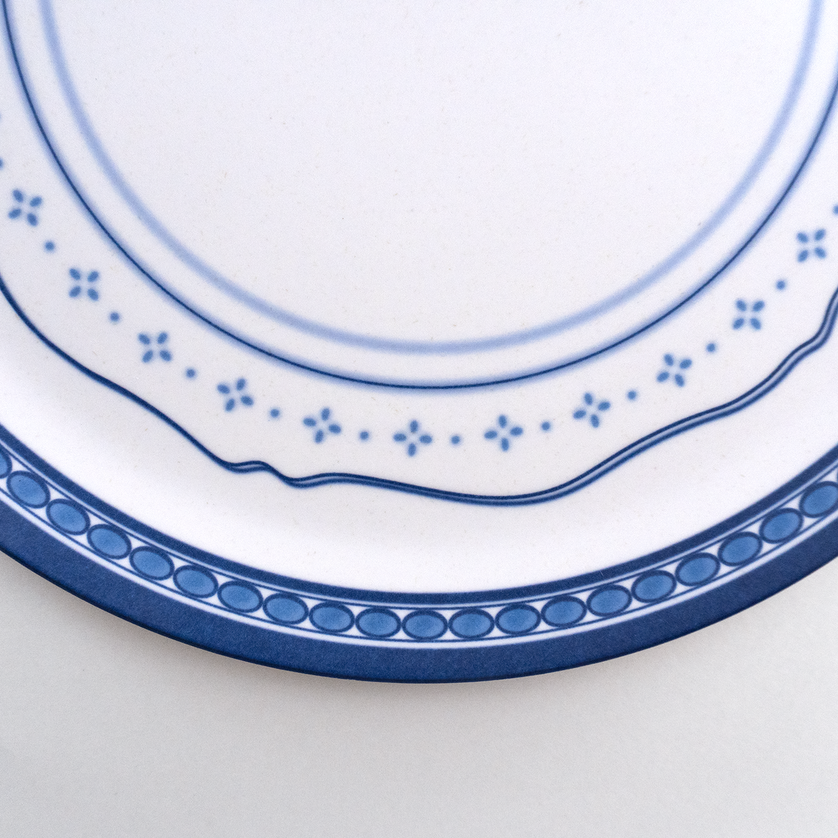 MITSUKO:Dinner Plate / LK Blue Rice Grain (φ25cm)
