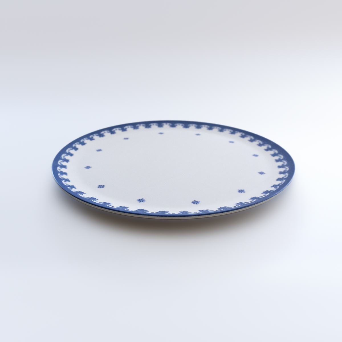 MITSUKO:Dinner Plate / LK Blue Lotus (φ25cm)