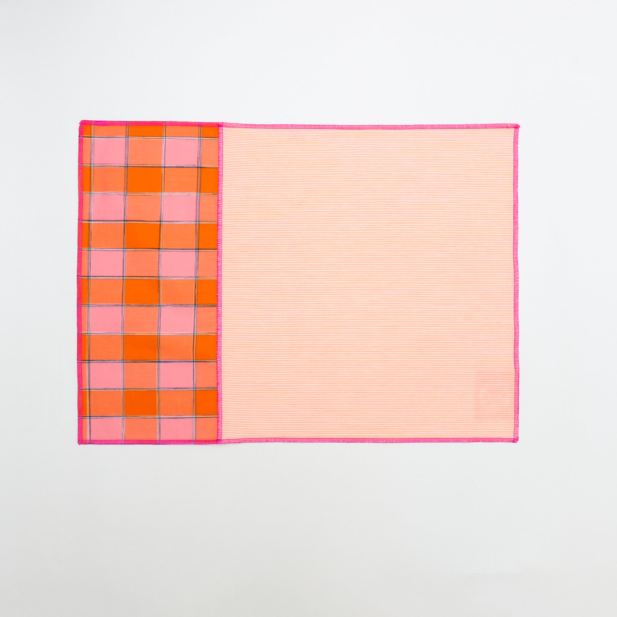 Placemat : BISHU / Check+Orange