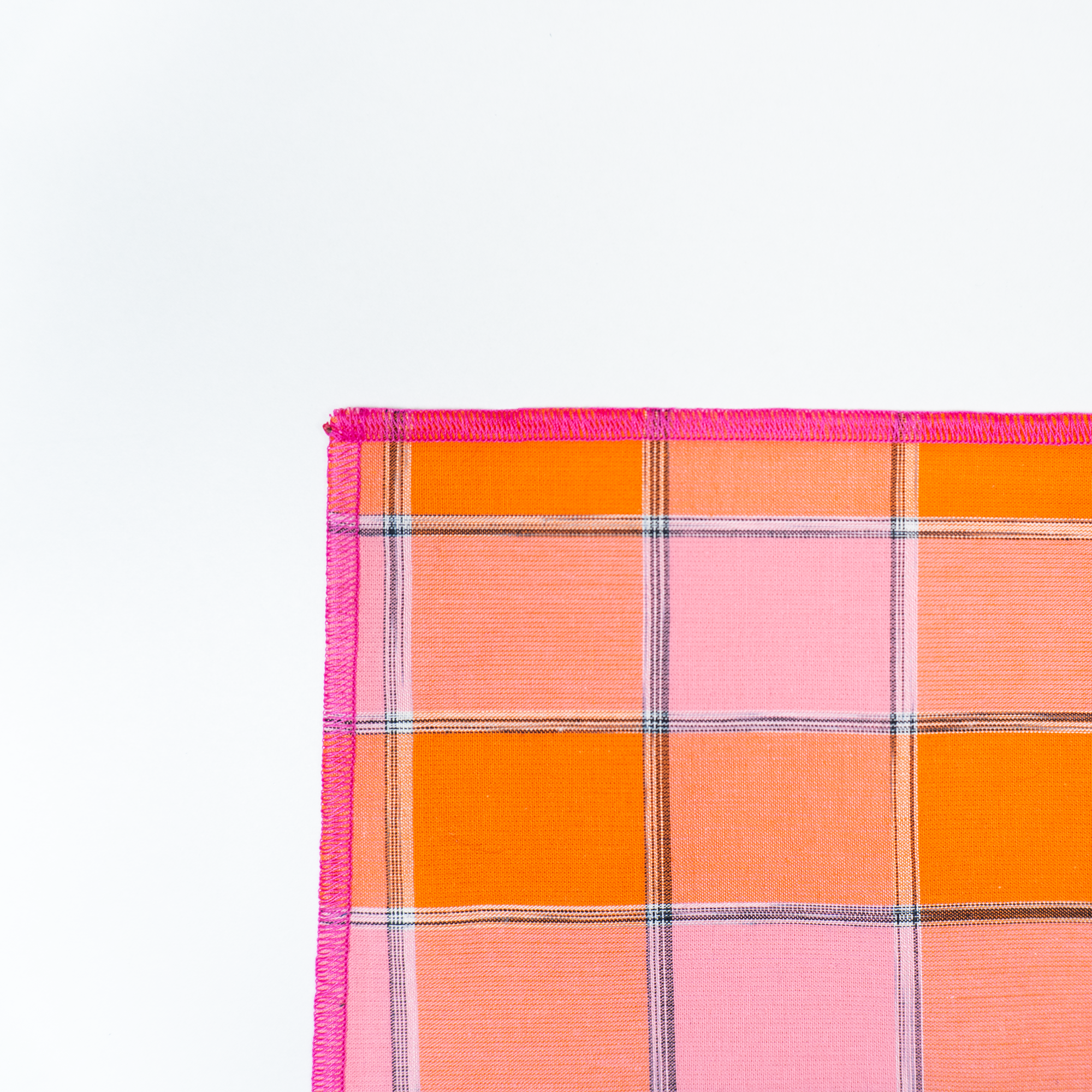 Placemat : BISHU / Check+Orange