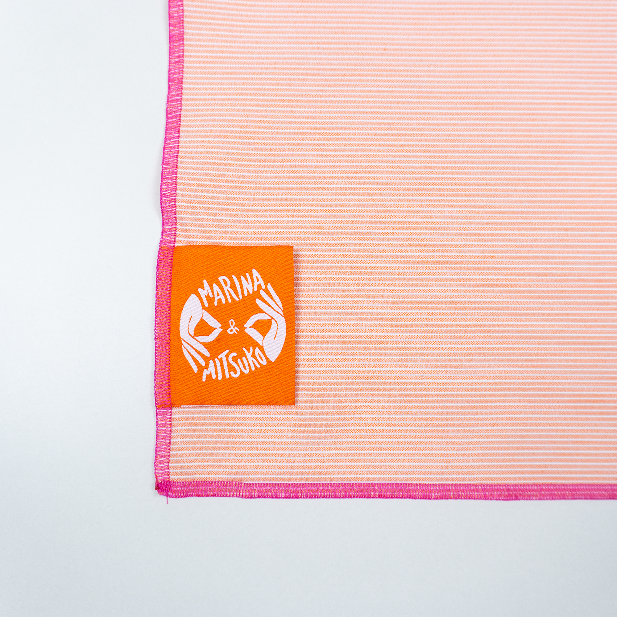 Placemat : BISHU / Check+Orange