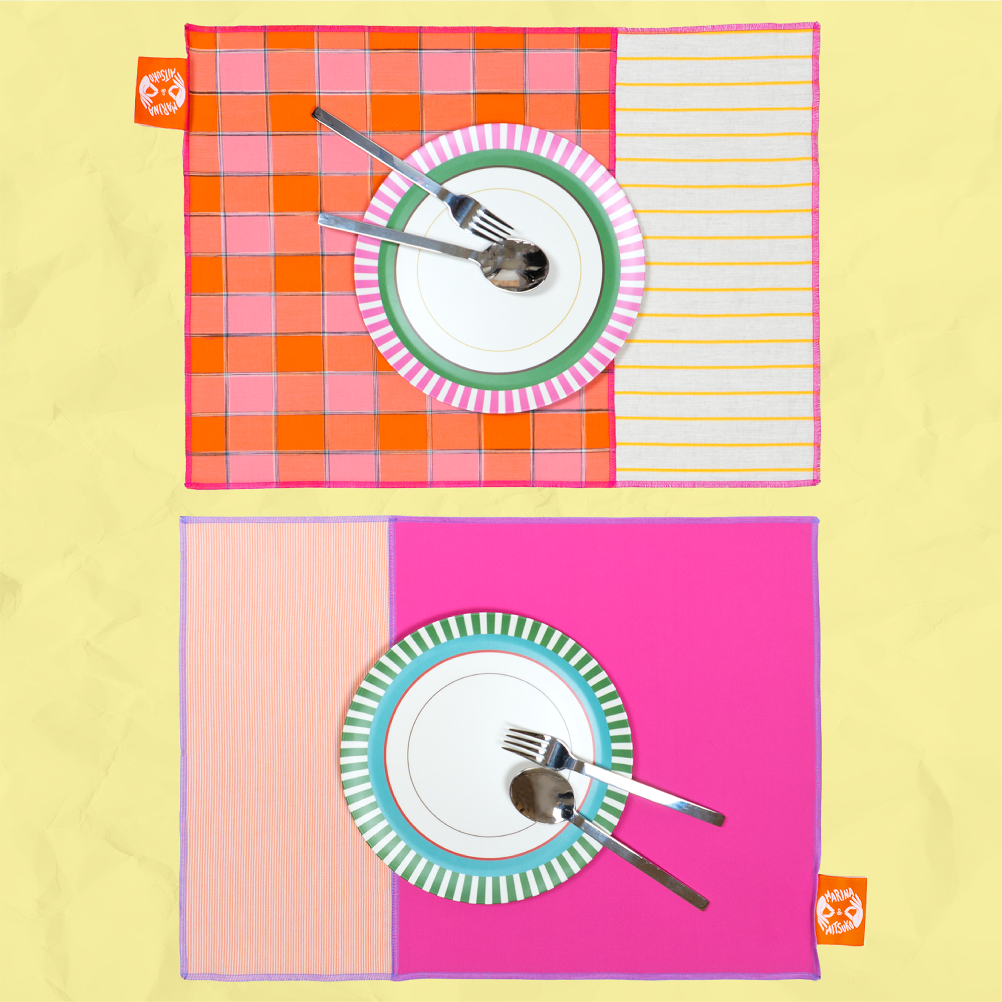 Placemat : BISHU / Stripe+Check