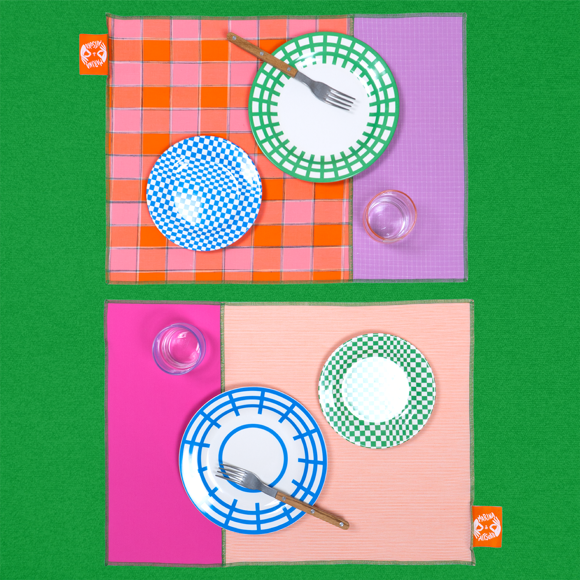 Placemat : BISHU / Pink+Orange