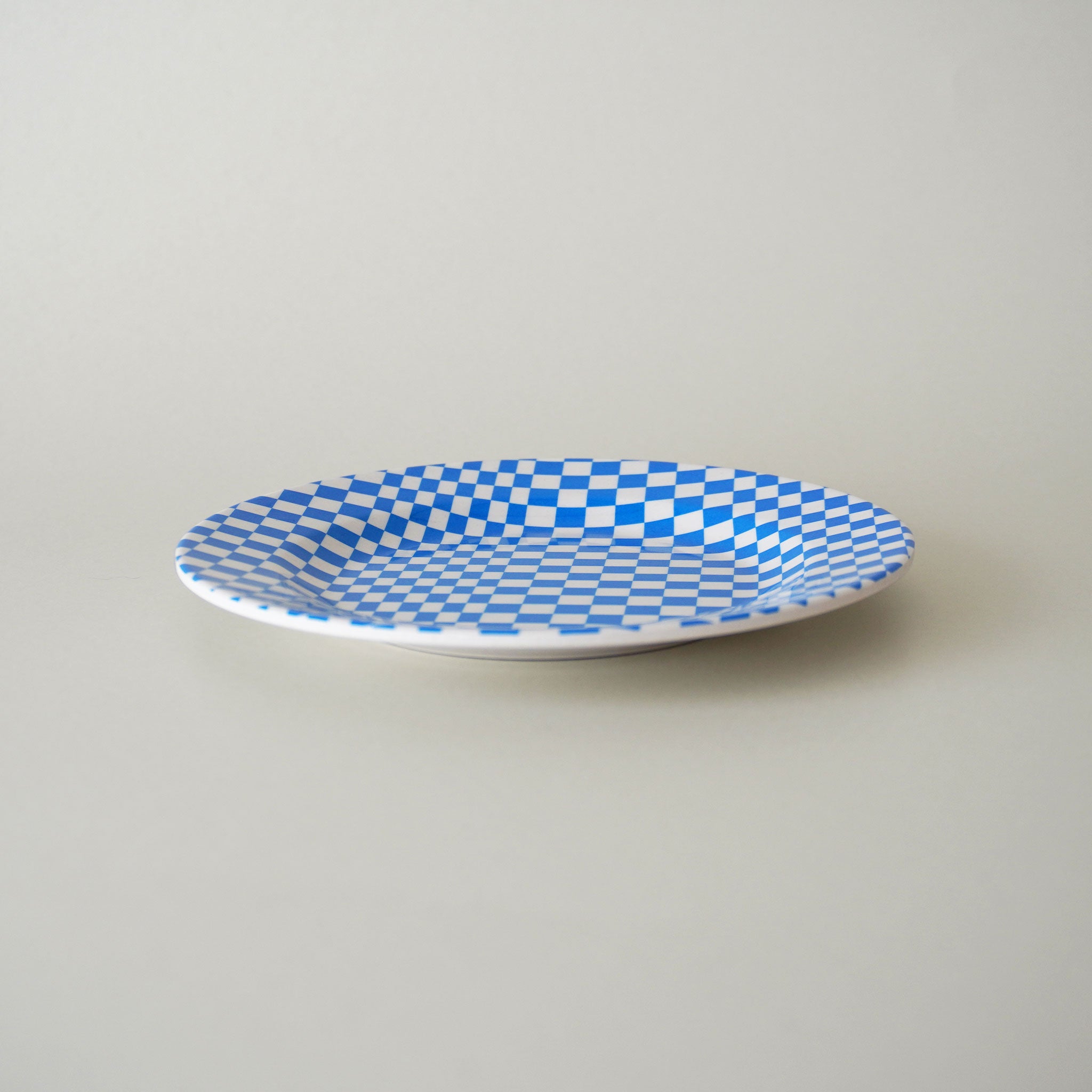 MARINA:Side Plate / Blue Check (φ17.4cm)