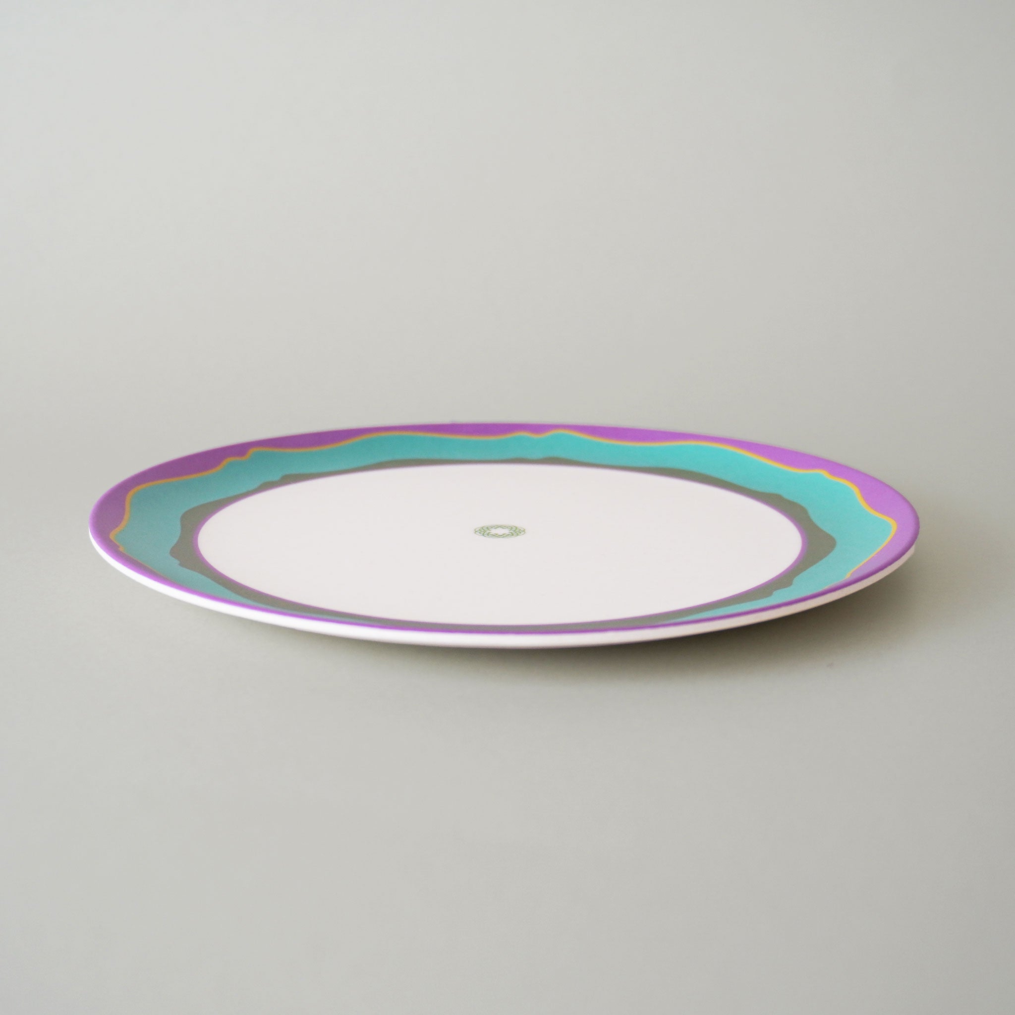 MITSUKO:Side Plate / Blue Wavy Rim (φ20cm)