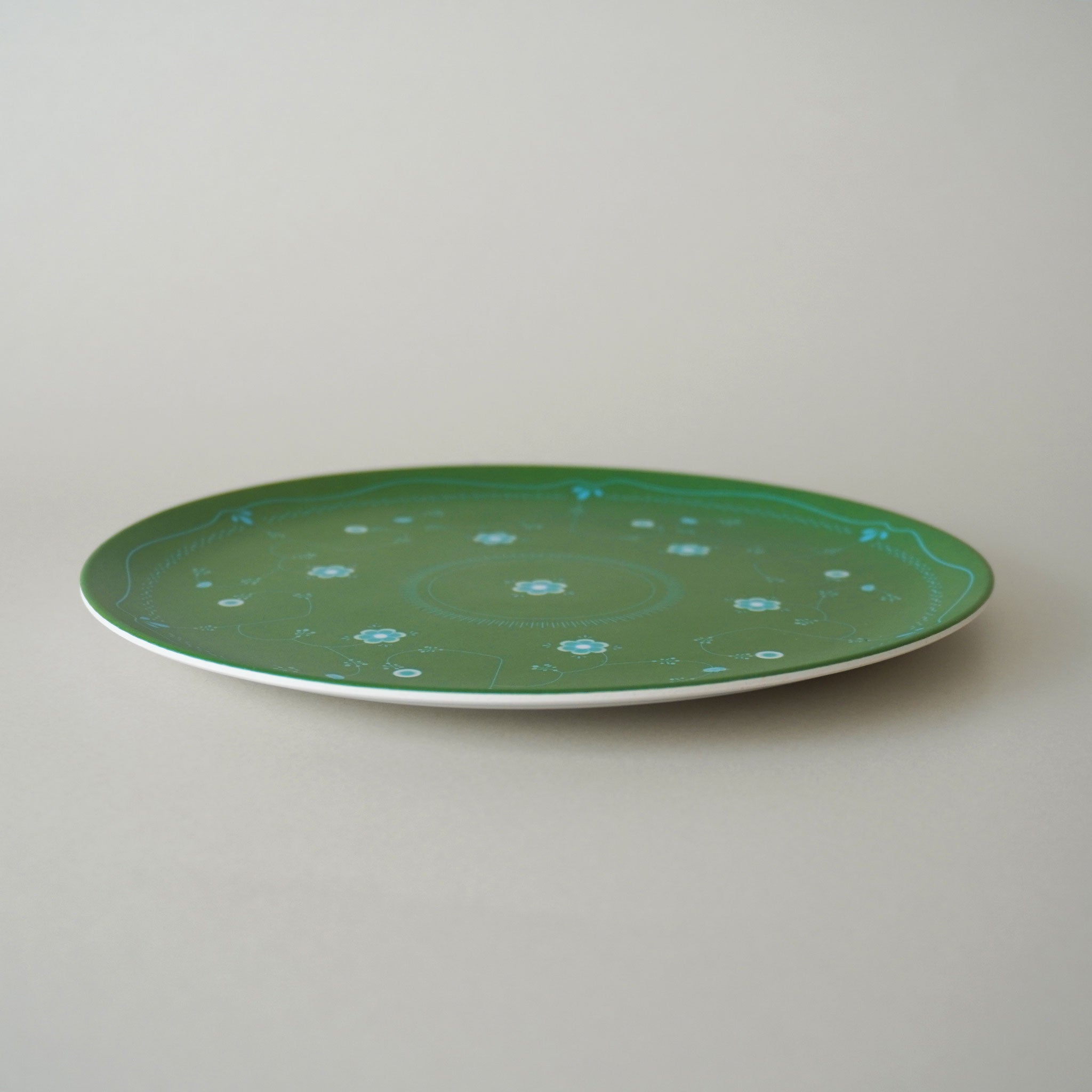 MITSUKO:Side Plate / Green Blossom (φ20cm)