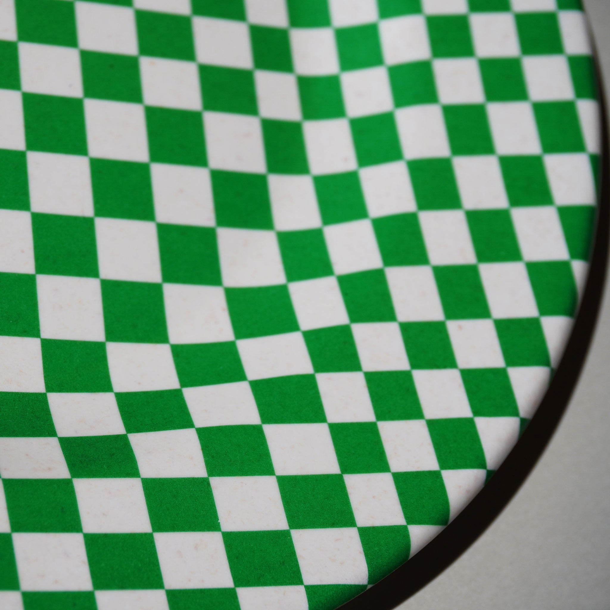 MARINA:Side Plate / Green Check (φ17.4cm)