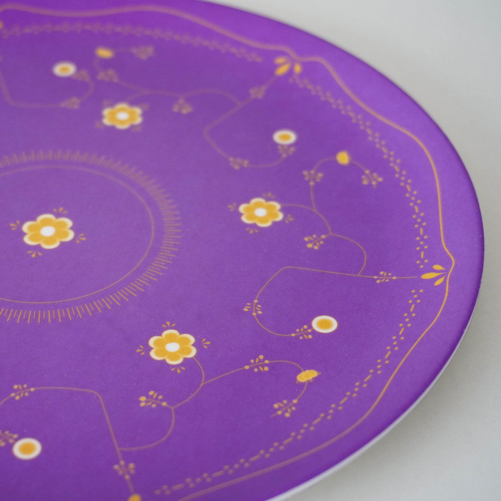 MITSUKO:Side Plate / Purple Blossom (φ20cm)