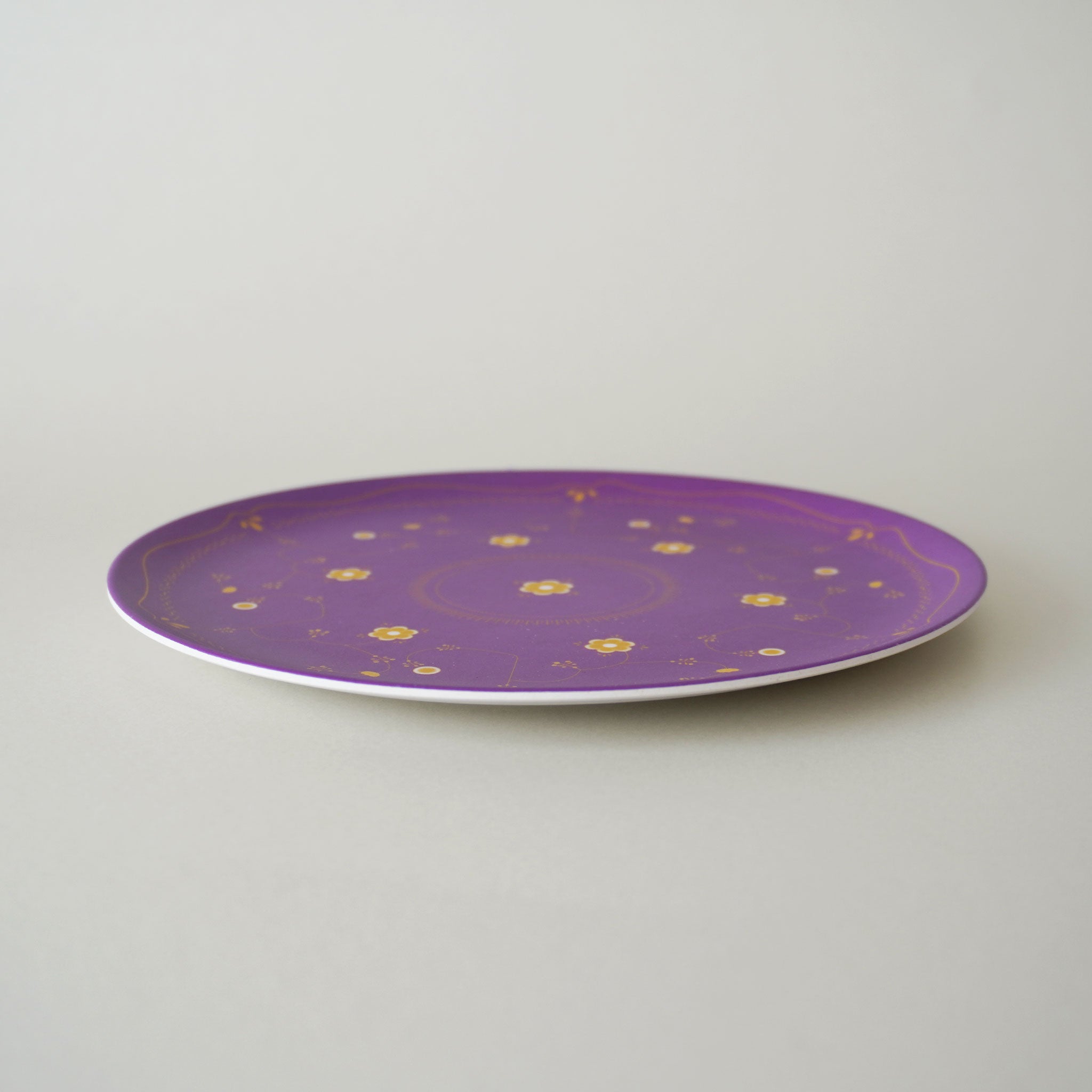 MITSUKO:Side Plate / Purple Blossom (φ20cm)