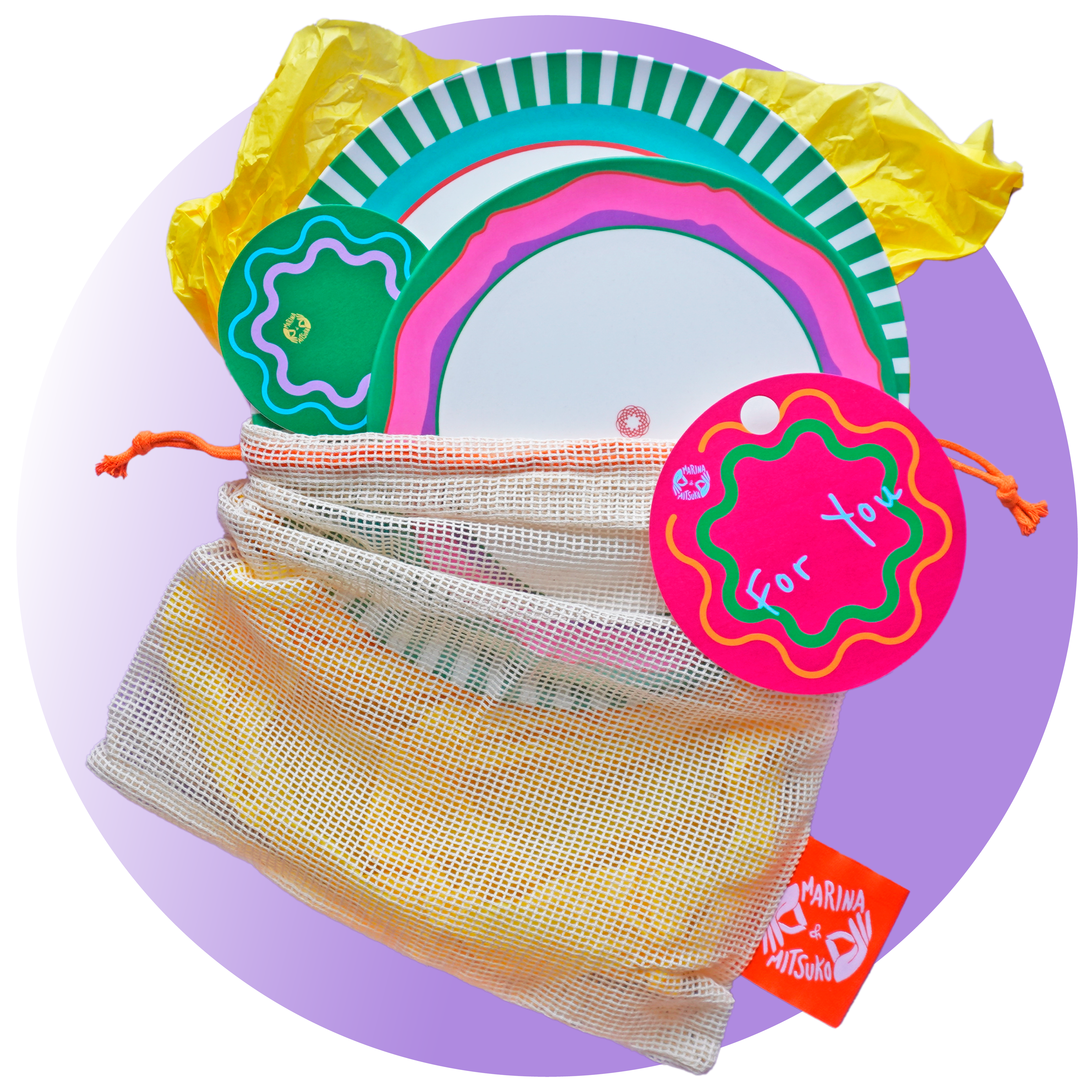 MESH BAG GIFT SET:MITSUKO 1+1