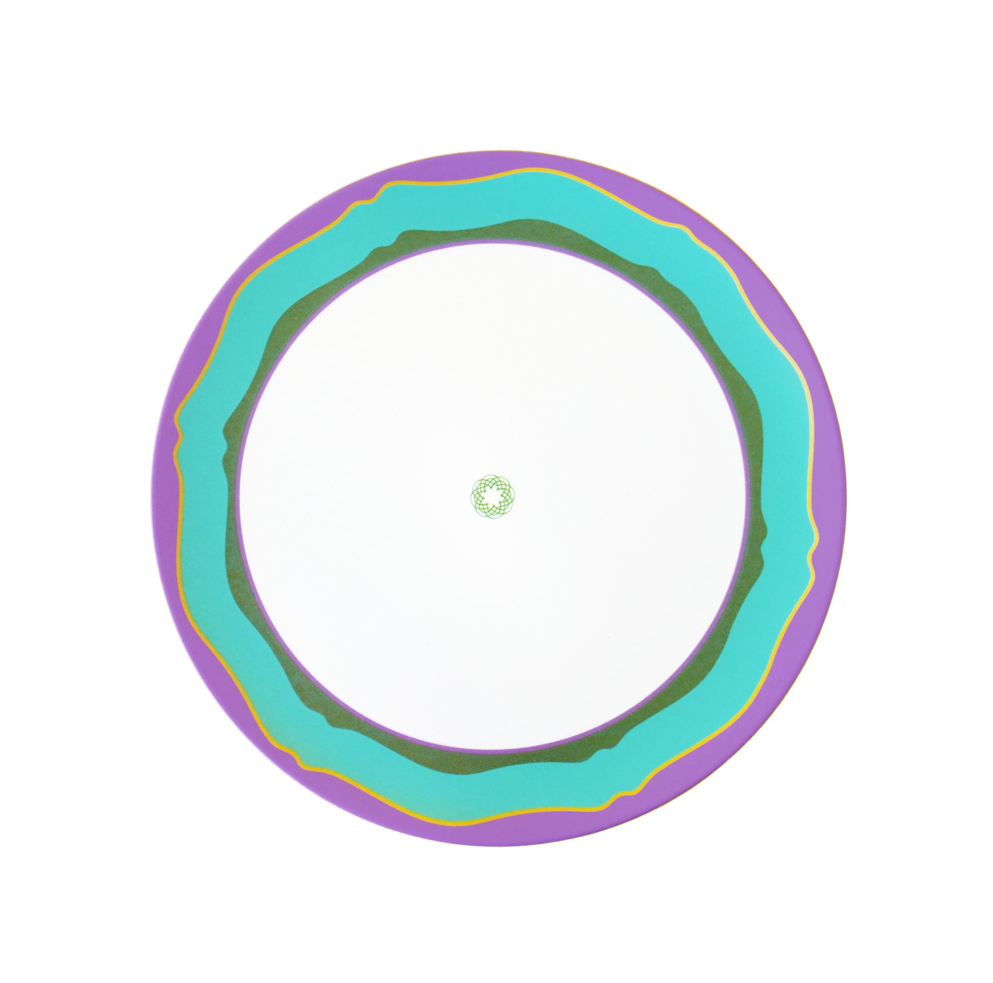 MITSUKO:Side Plate / Blue Wavy Rim (φ20cm)