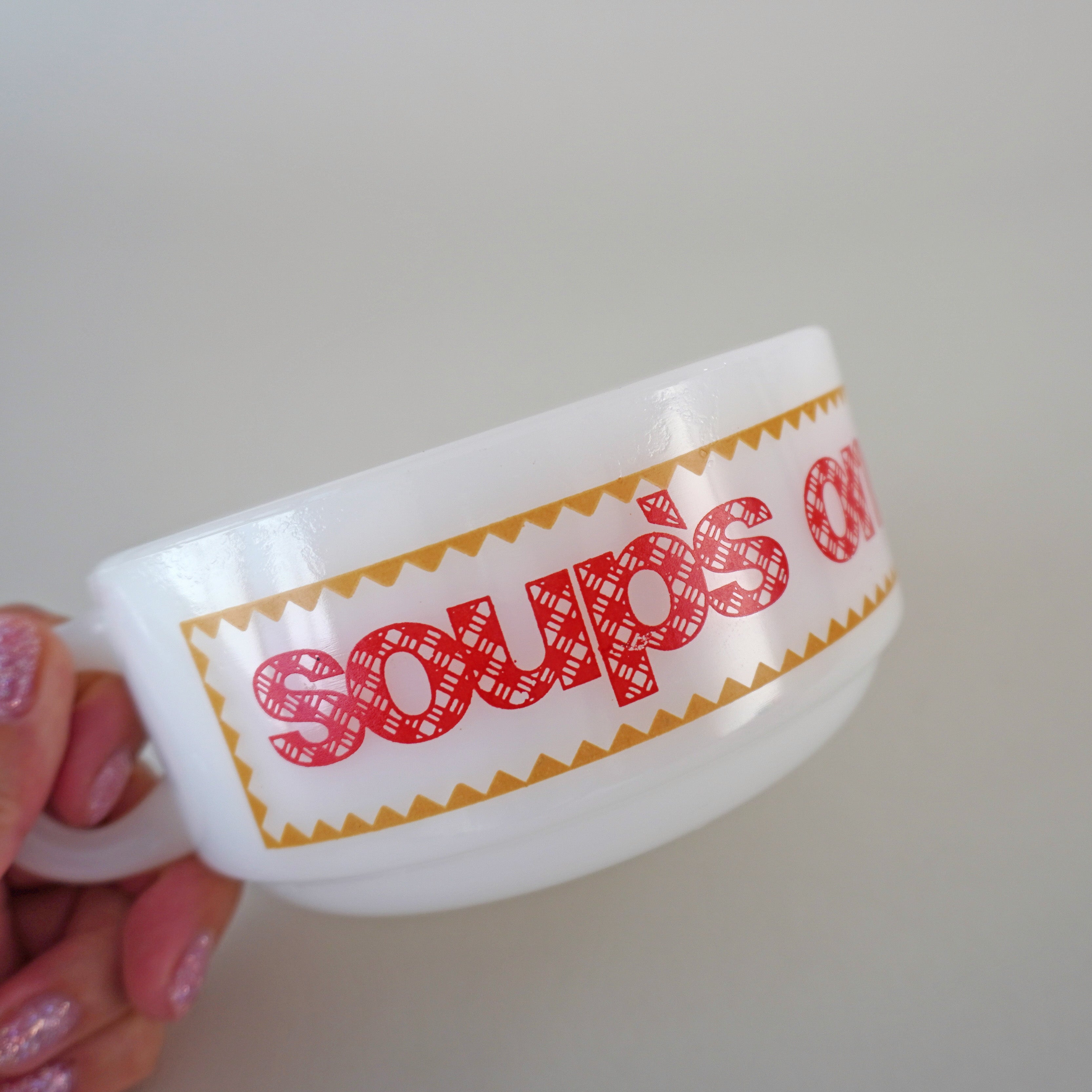 CUP - GLASS CUP / SOUP'S ON!
