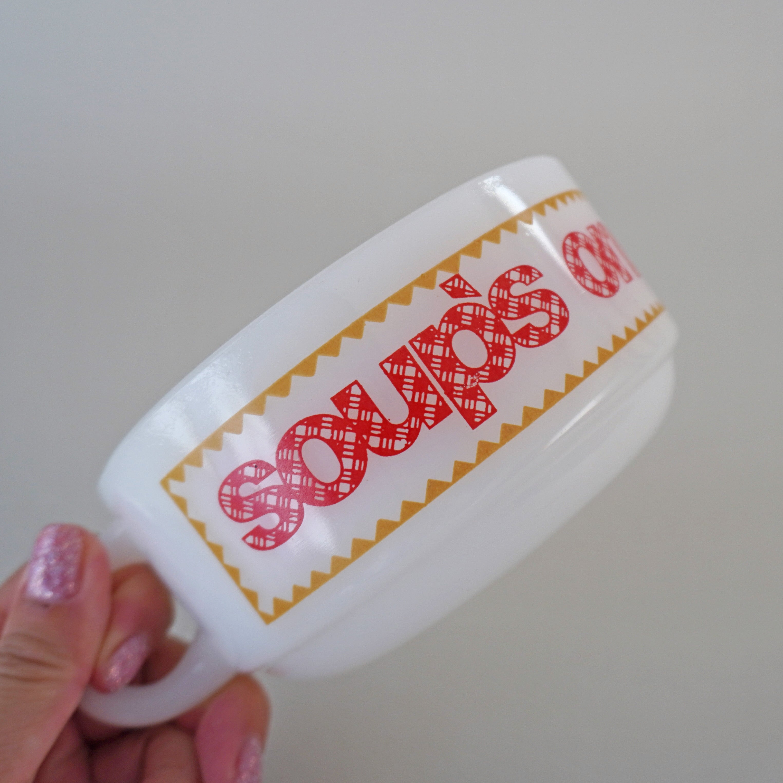 CUP - GLASS CUP / SOUP'S ON!