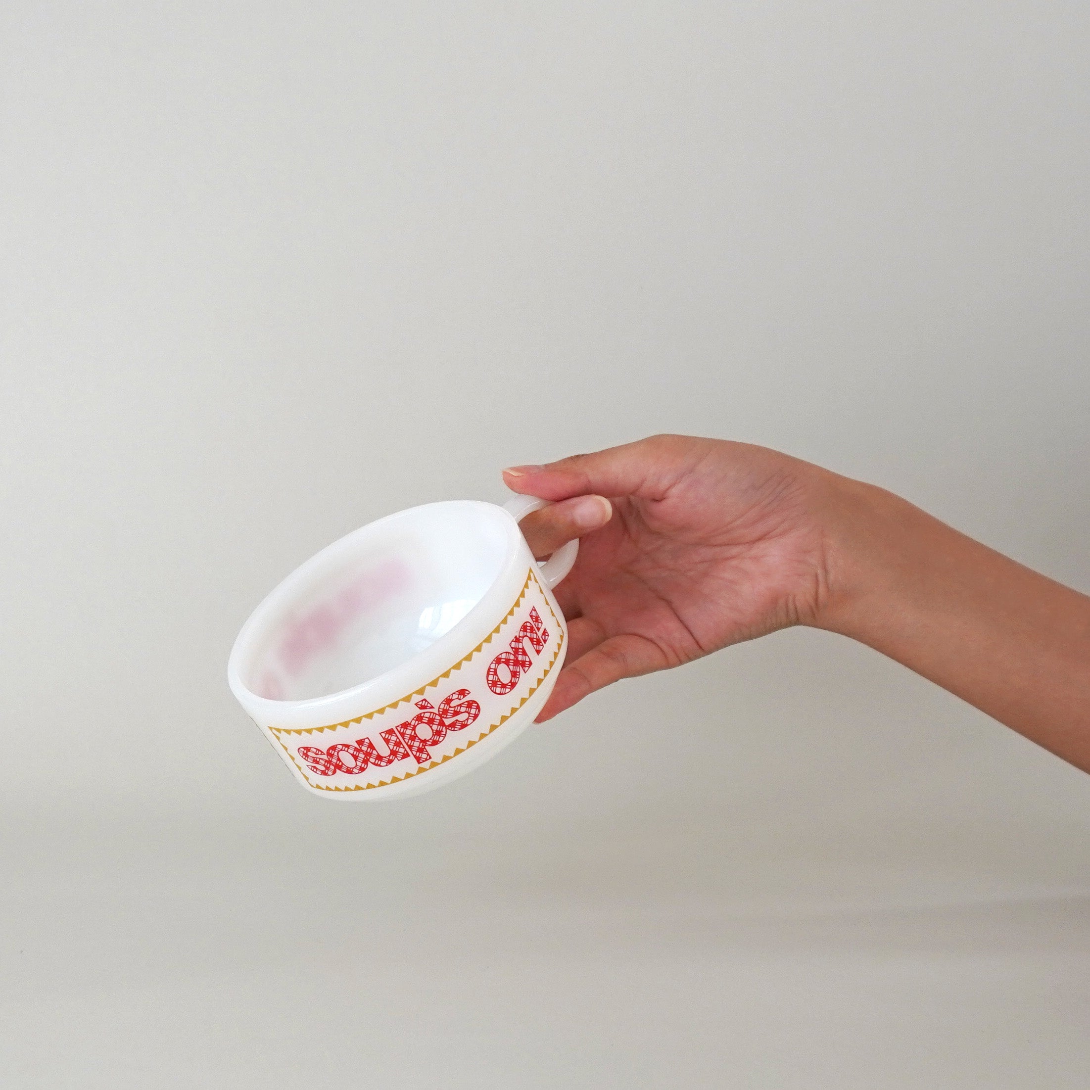 CUP - GLASS CUP / SOUP'S ON!