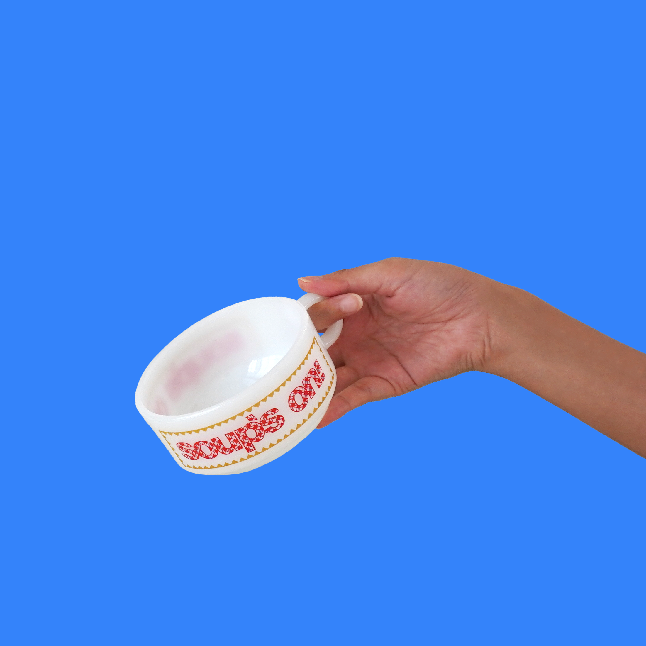 CUP - GLASS CUP / SOUP'S ON!
