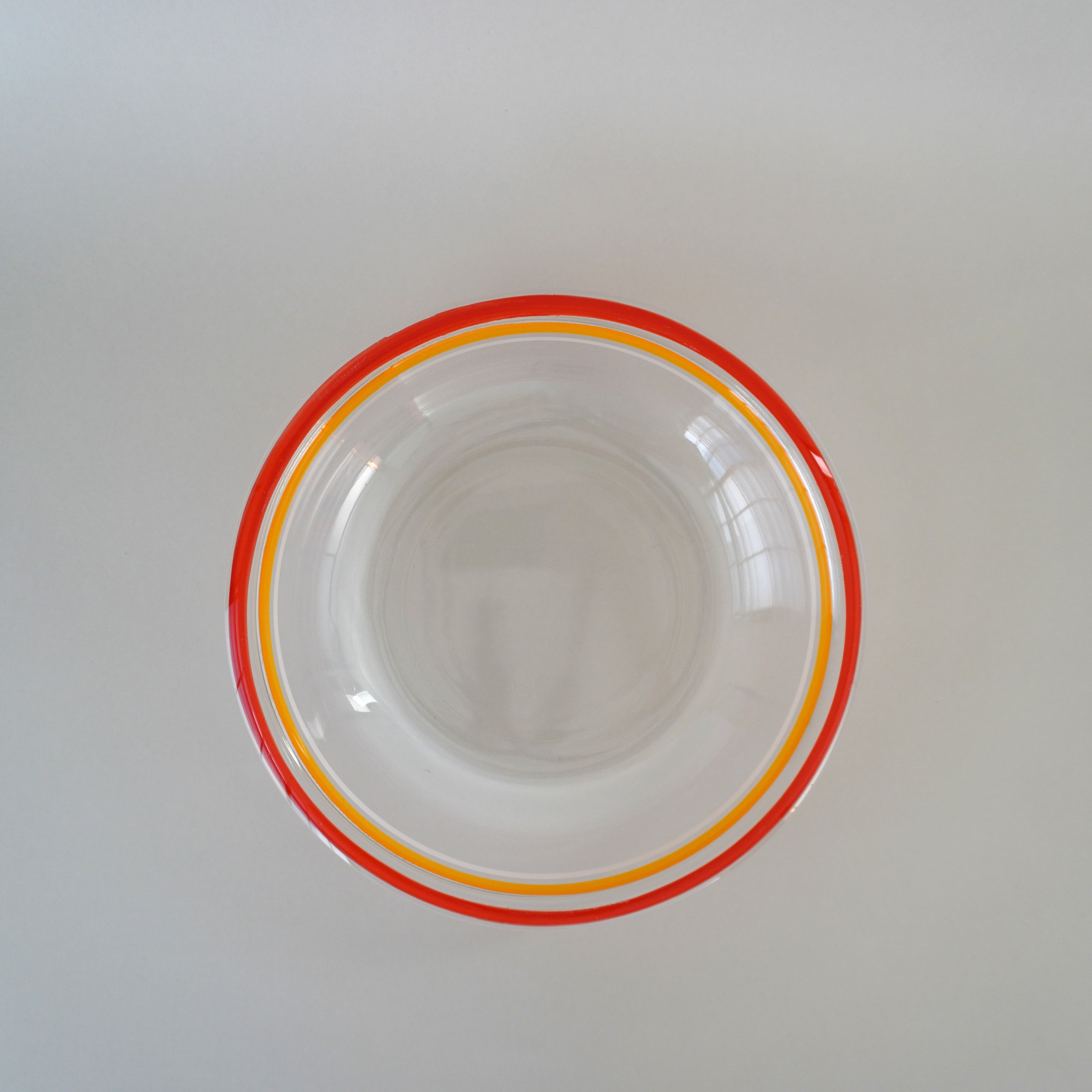 PLATE - GLASS PLATE / ORANGE STRIPE RIM-L