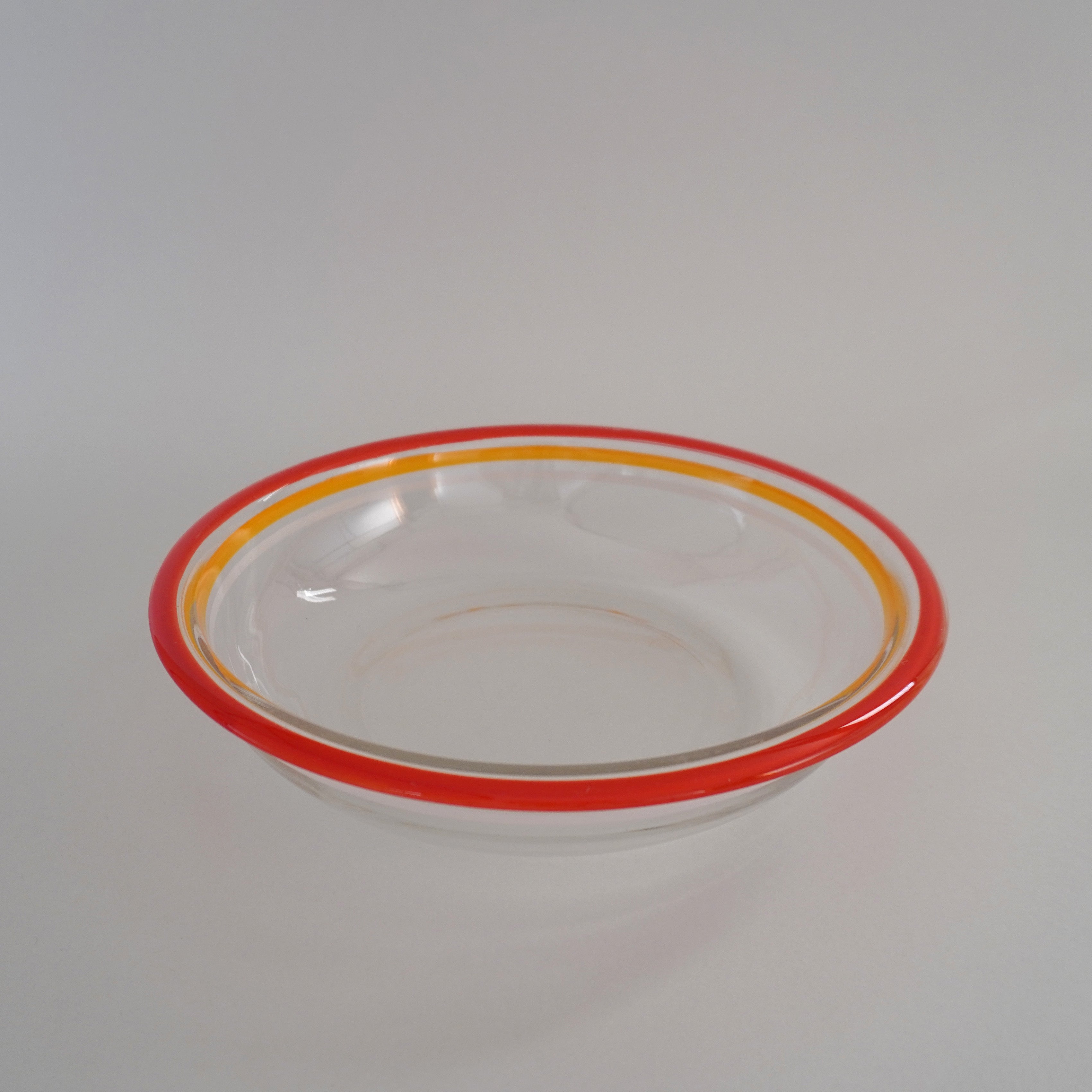 PLATE - GLASS PLATE / ORANGE STRIPE RIM-L