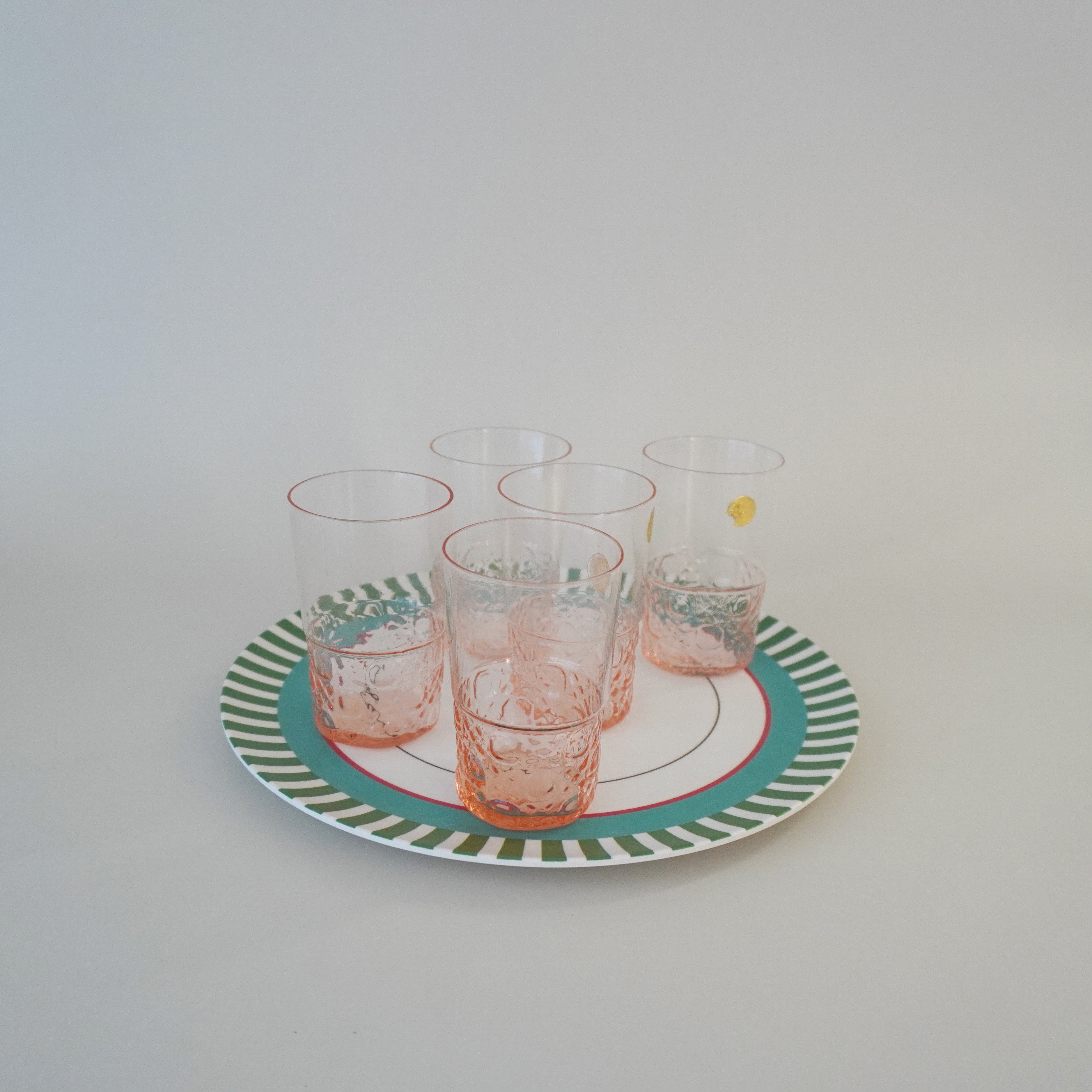 GLASS - FLOWERY PINK GLASS