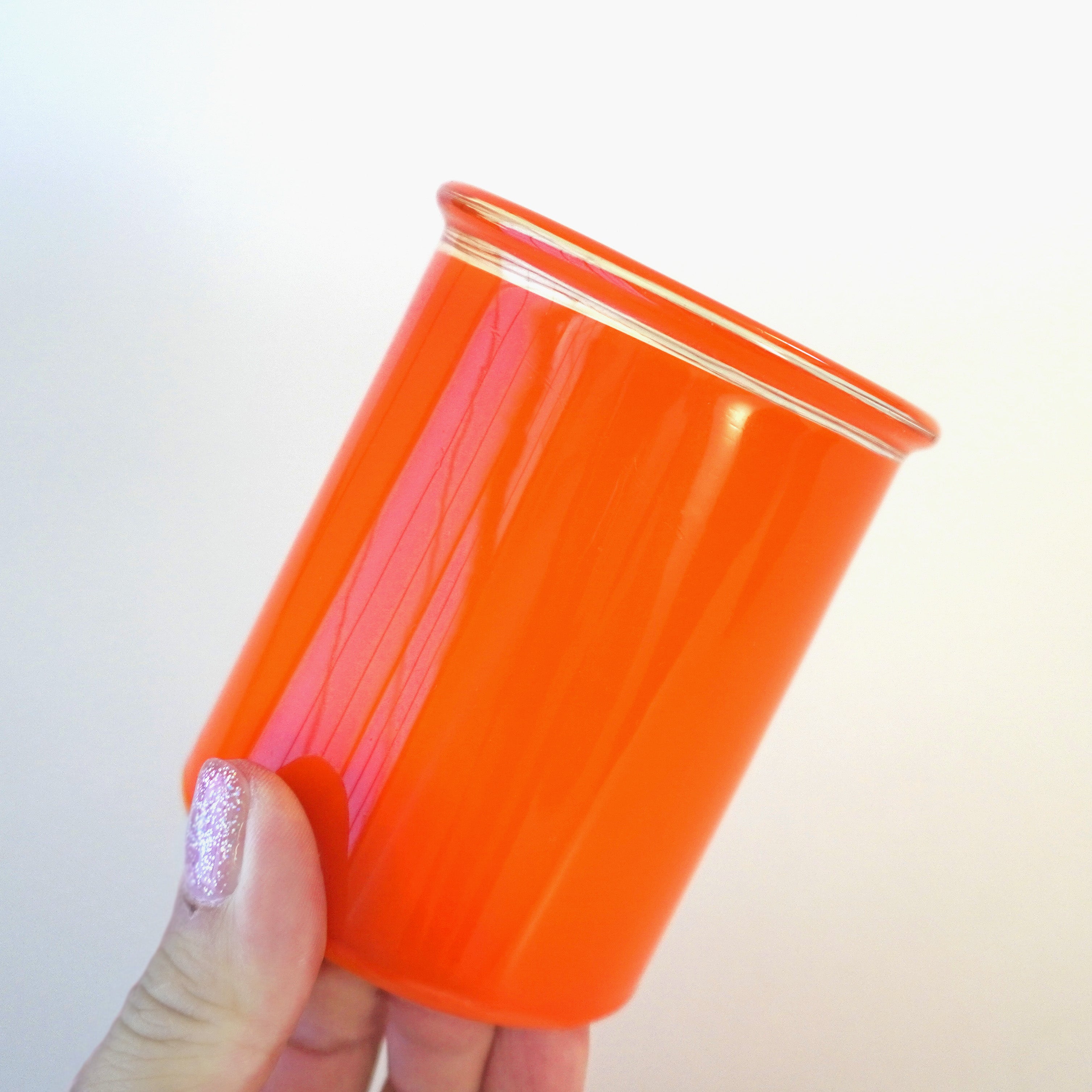 GLASS - GLASS CUP / MILK ORANGE