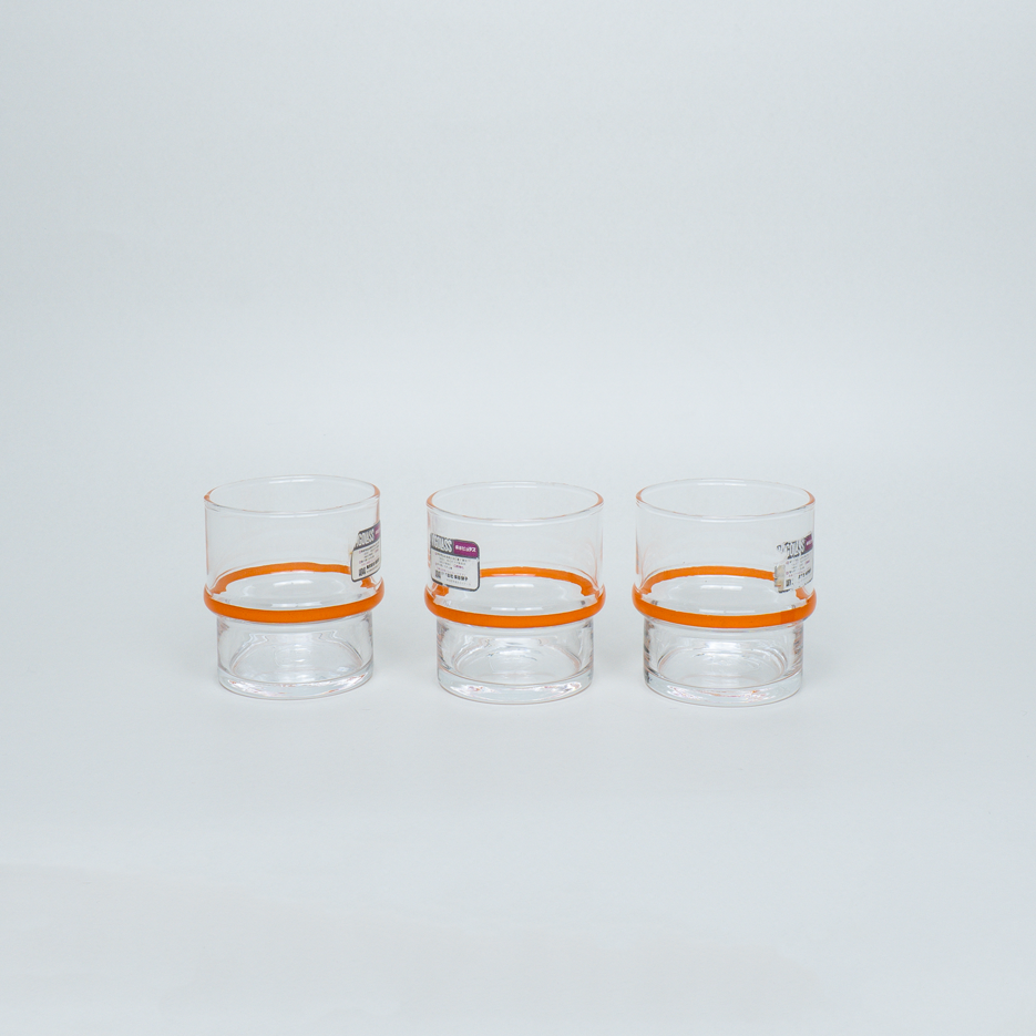 GLASS - ORANGE LINE SHORT GLASS