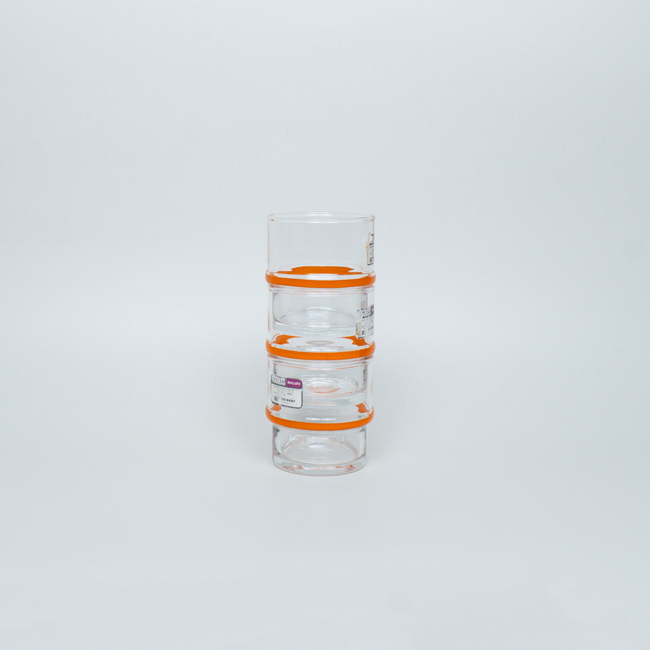 GLASS - ORANGE LINE SHORT GLASS