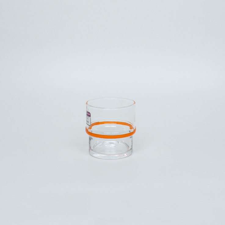 GLASS - ORANGE LINE SHORT GLASS
