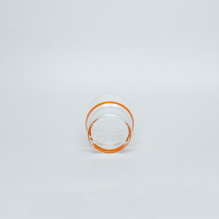 GLASS - ORANGE LINE SHORT GLASS
