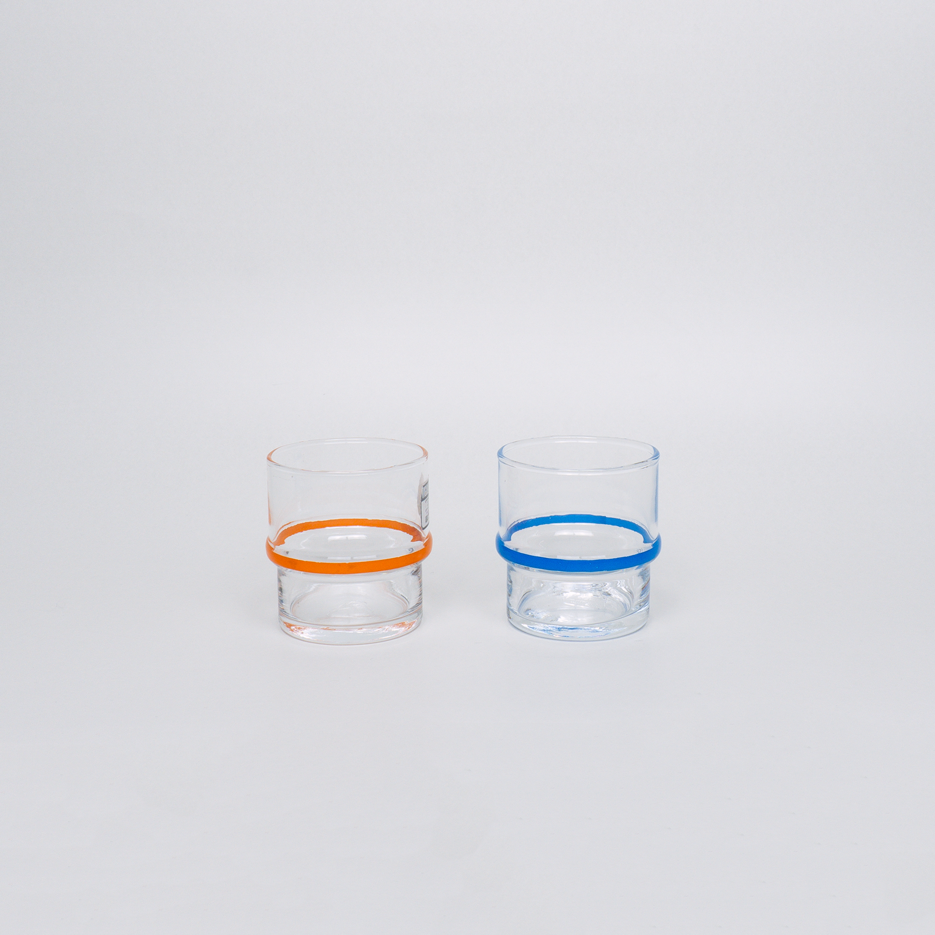 GLASS - ORANGE LINE SHORT GLASS