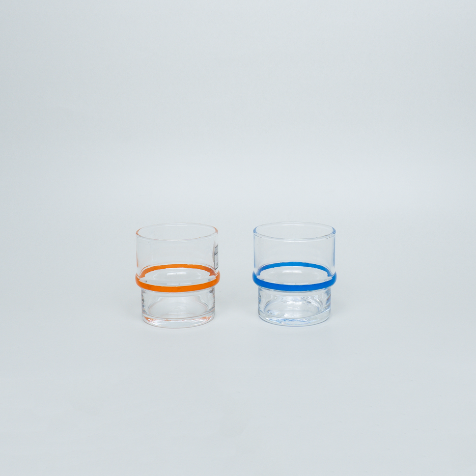 GLASS - BLUE LINE SHORT GLASS