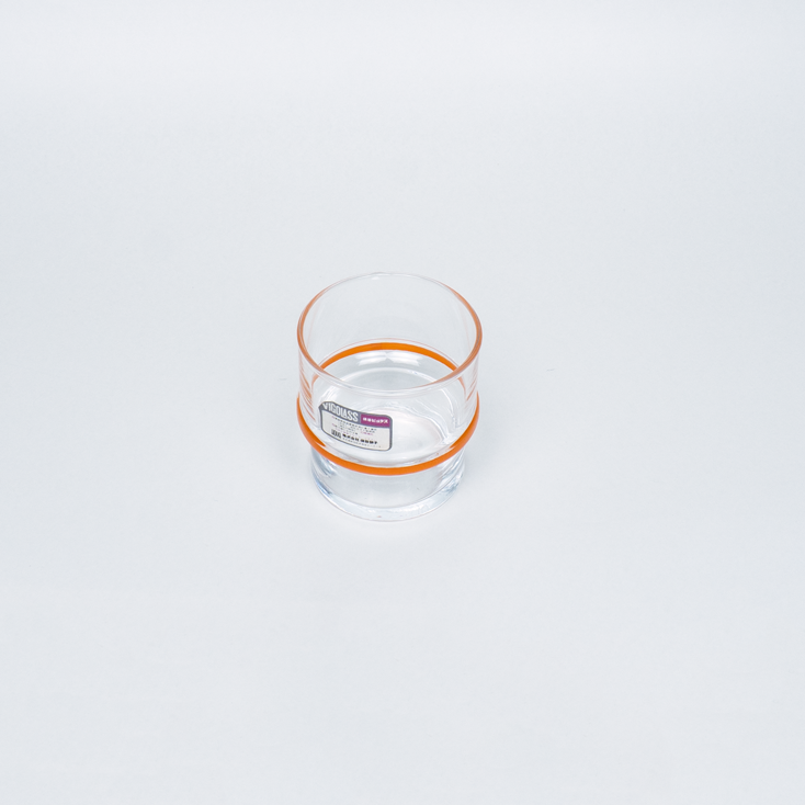 GLASS - ORANGE LINE SHORT GLASS