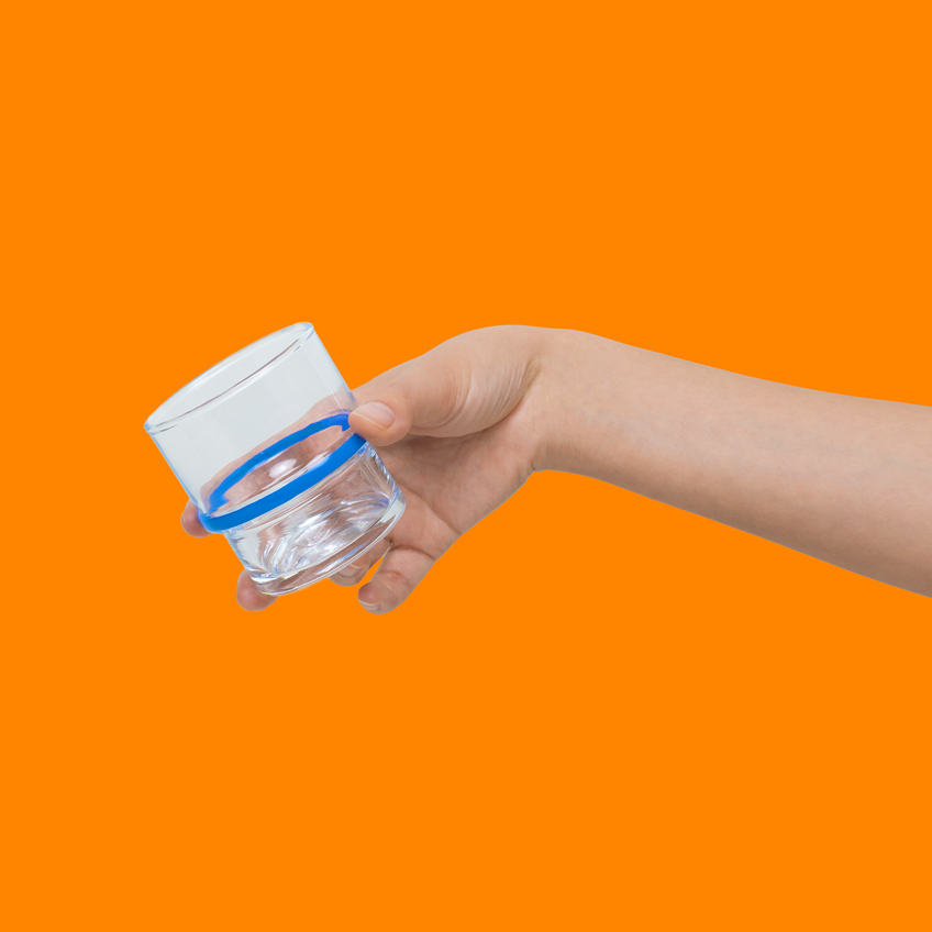 GLASS - BLUE LINE SHORT GLASS