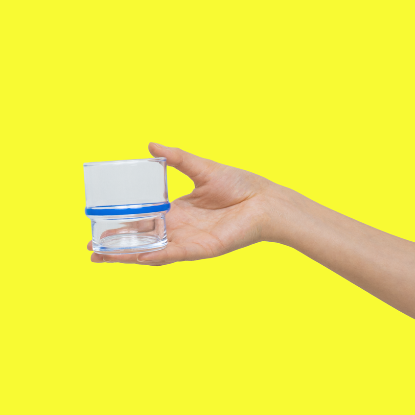 GLASS - BLUE LINE SHORT GLASS