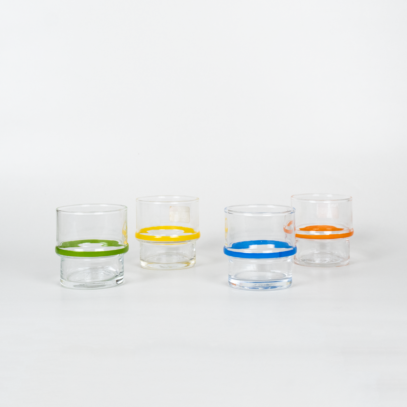 GLASS - YELLOW LINE SHORT GLASS