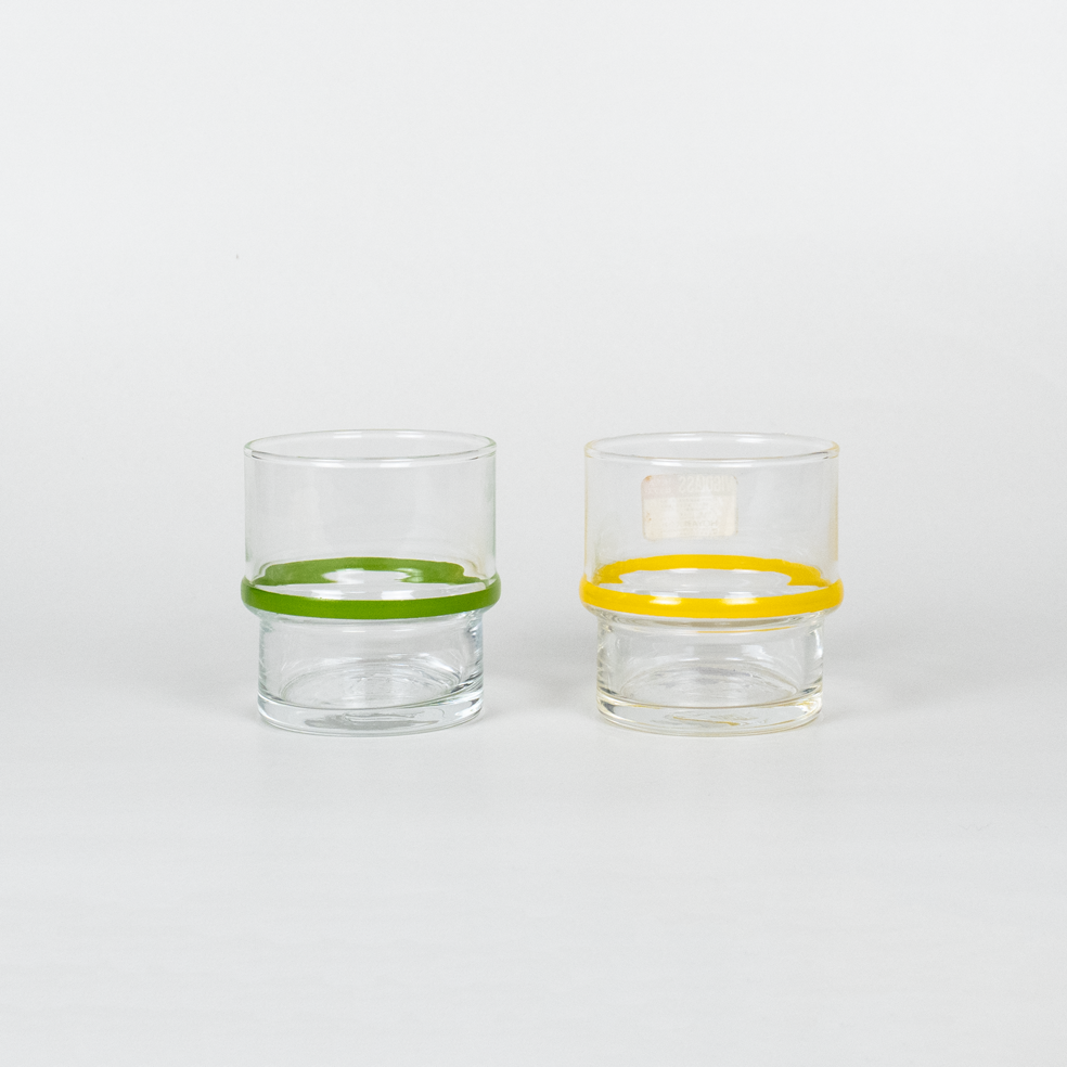GLASS - YELLOW LINE SHORT GLASS