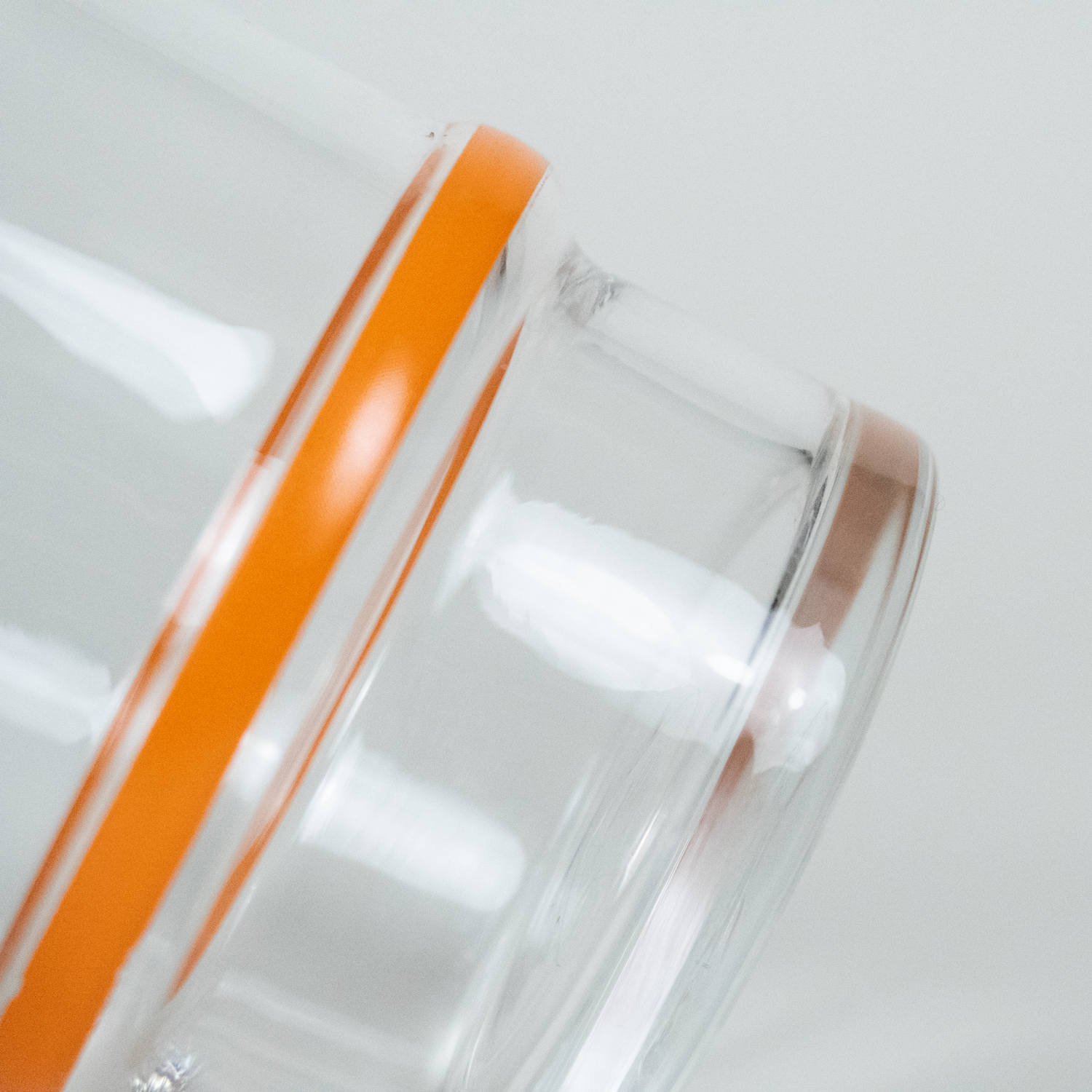 GLASS - ORANGE LINE SHORT GLASS