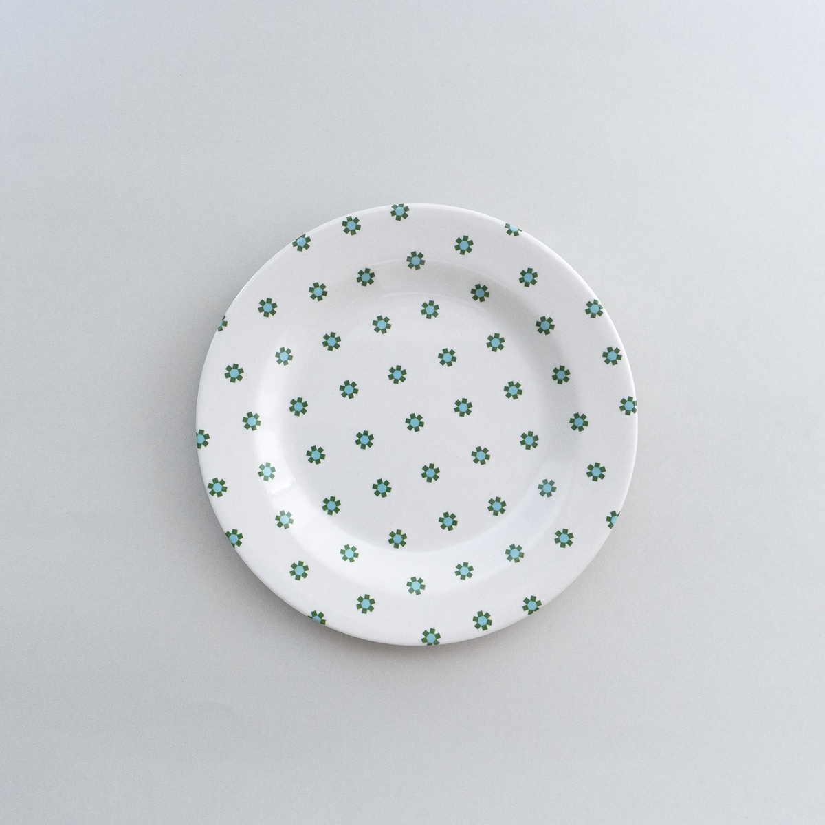 MARINA：Side Plate / Green Beaded Flower (φ17.4cm)
